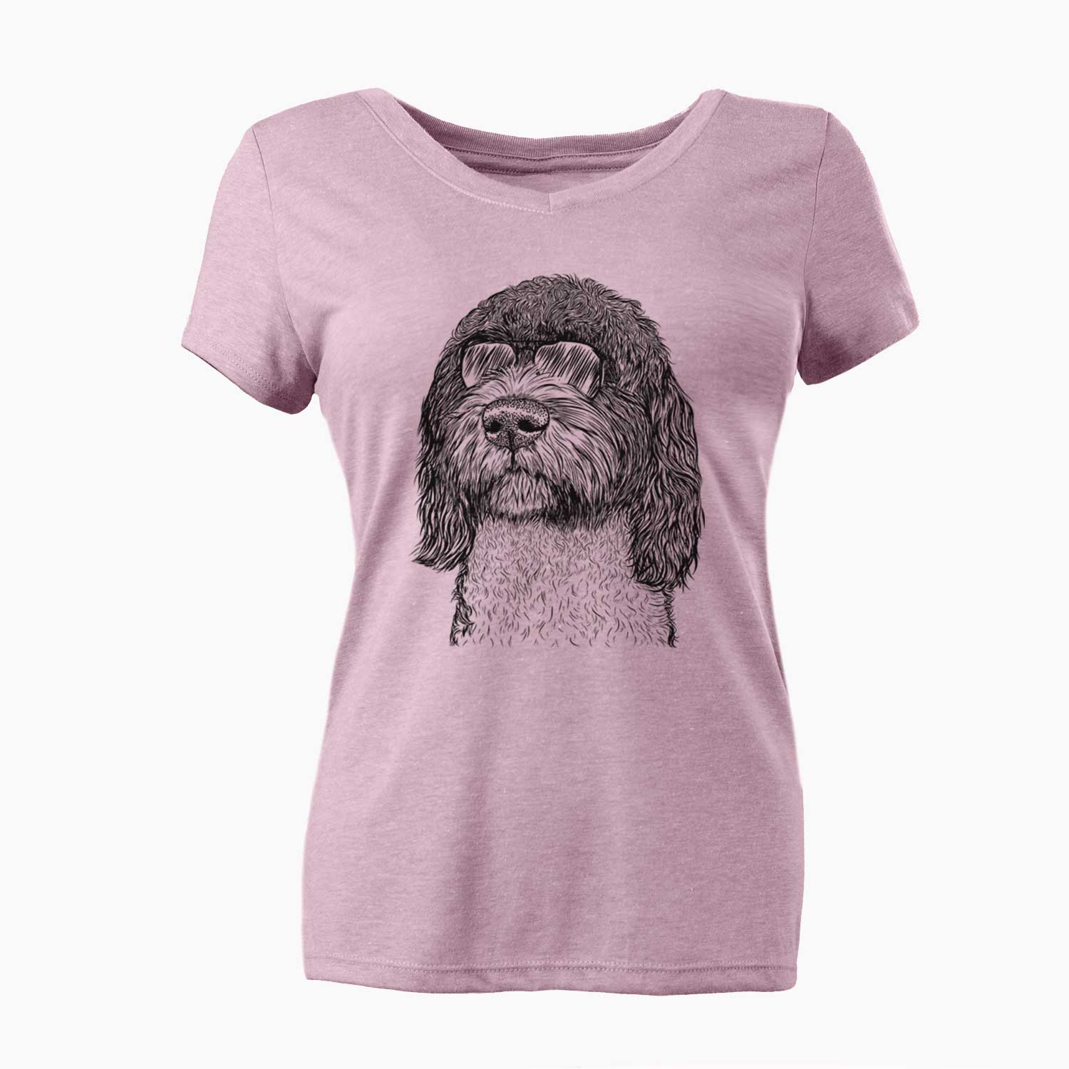 Aviator Chris the Portuguese Water Dog - Women's V-neck Shirt