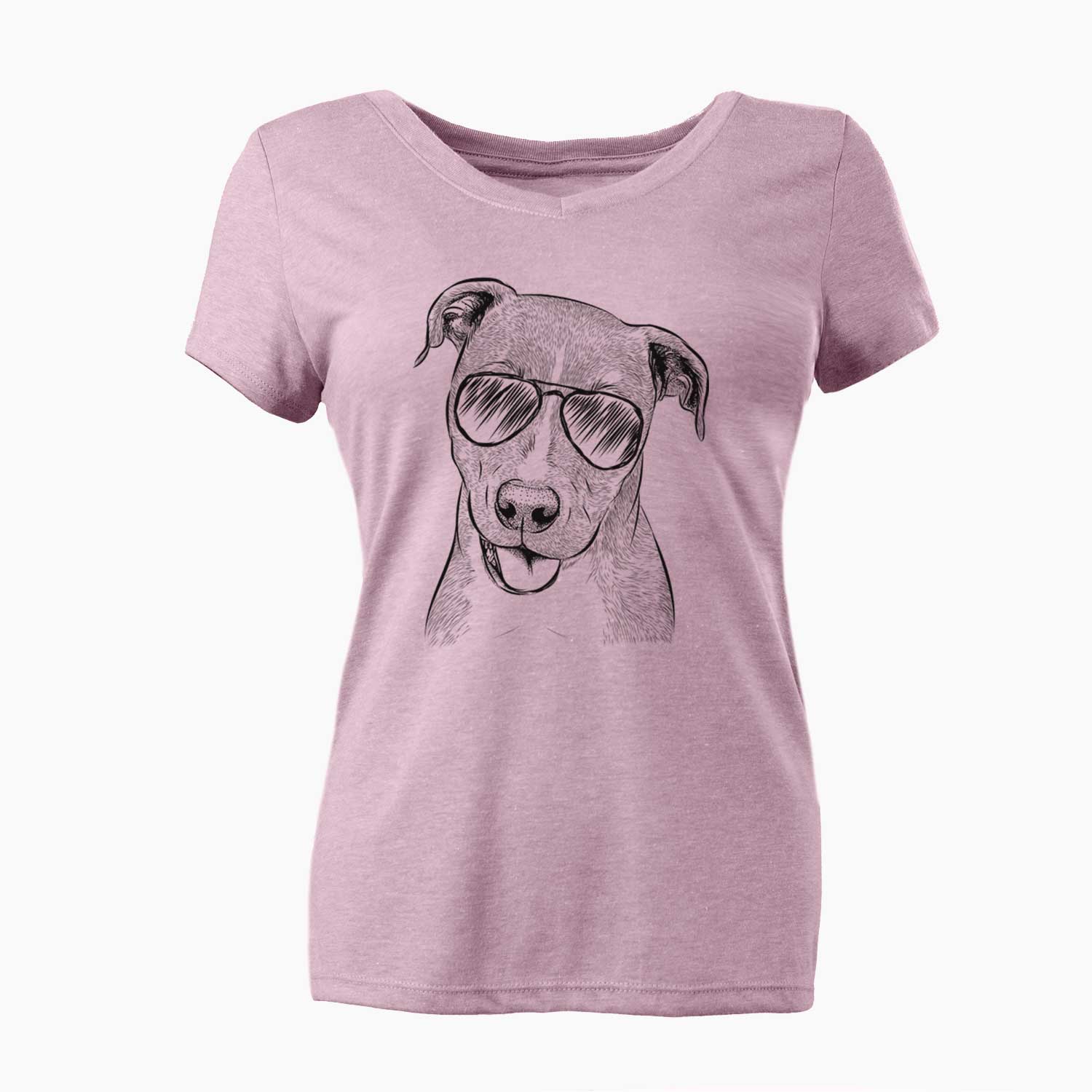 Aviator Claiborne the American Staffordshire Terrier - Women's V-neck Shirt
