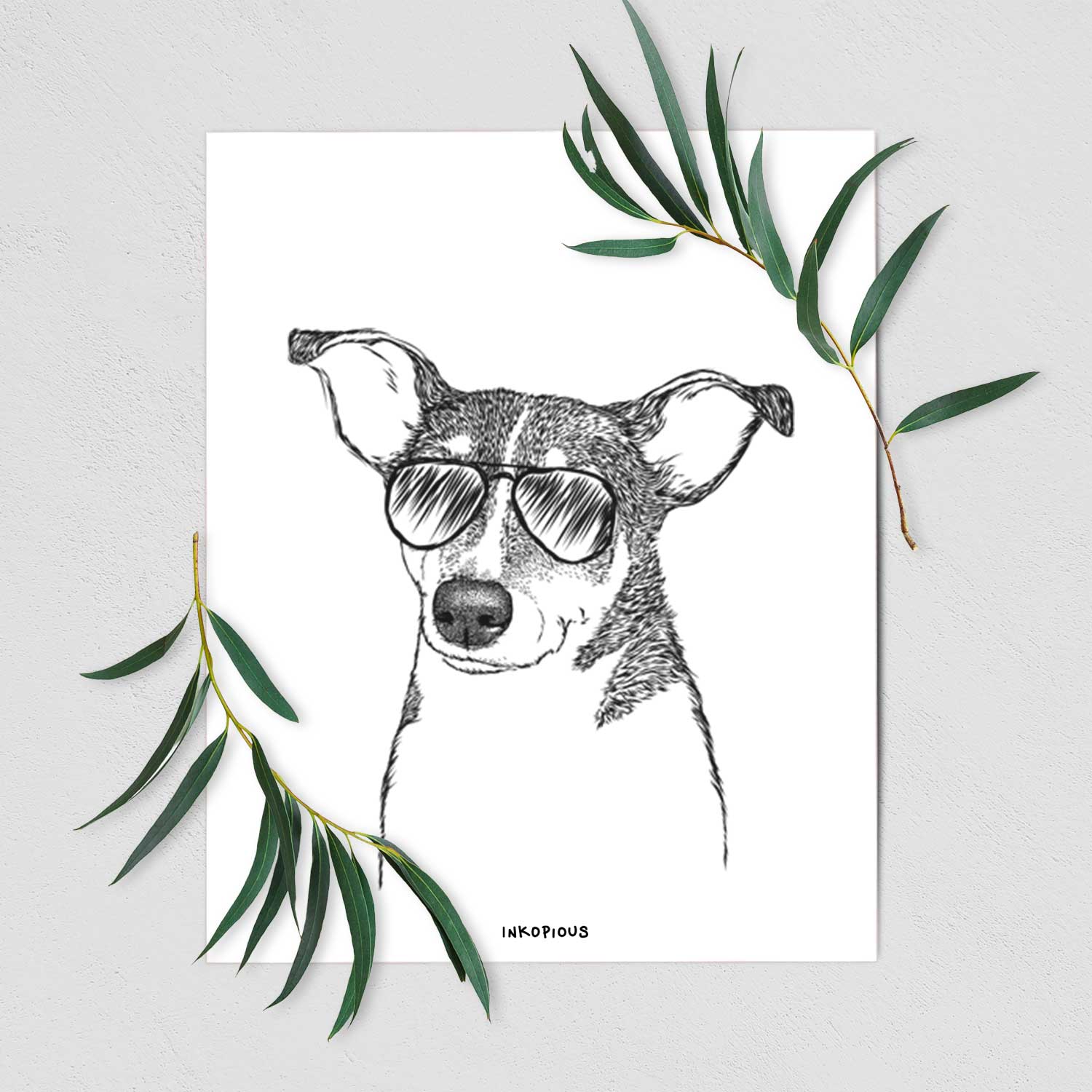 Cleo the Terrier Mix Art Print