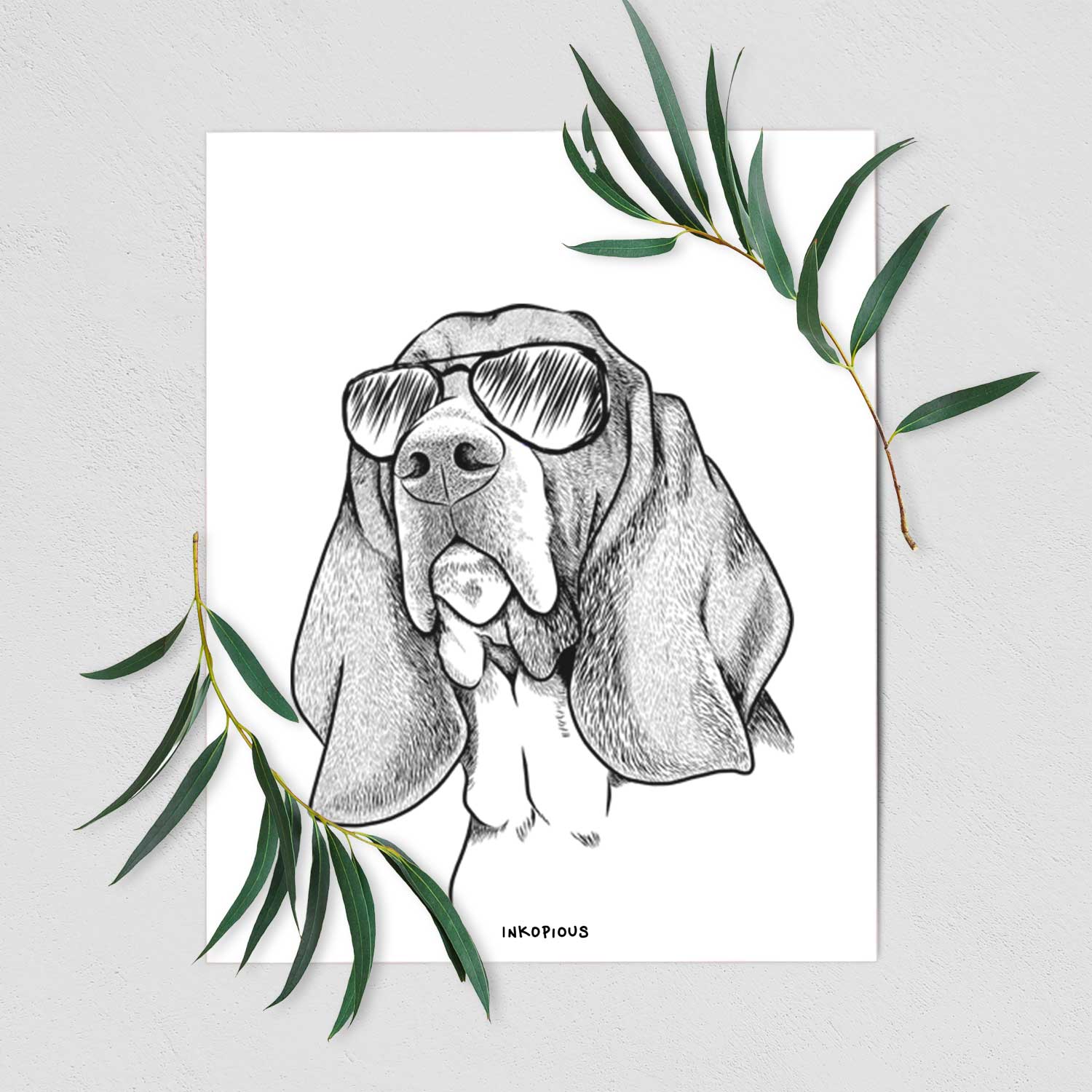 Cooper the Basset Hound Art Print