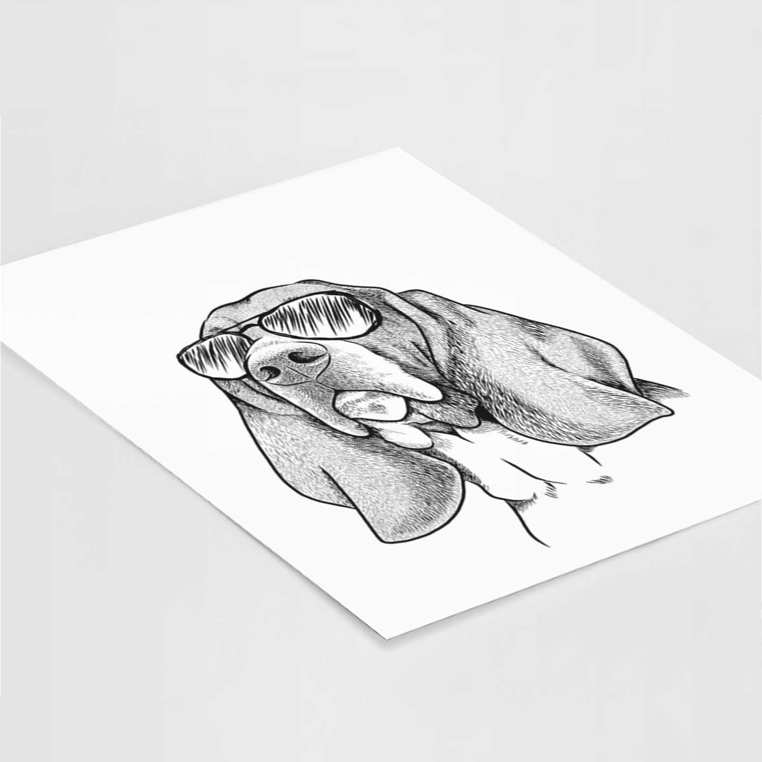 Cooper the Basset Hound Art Print
