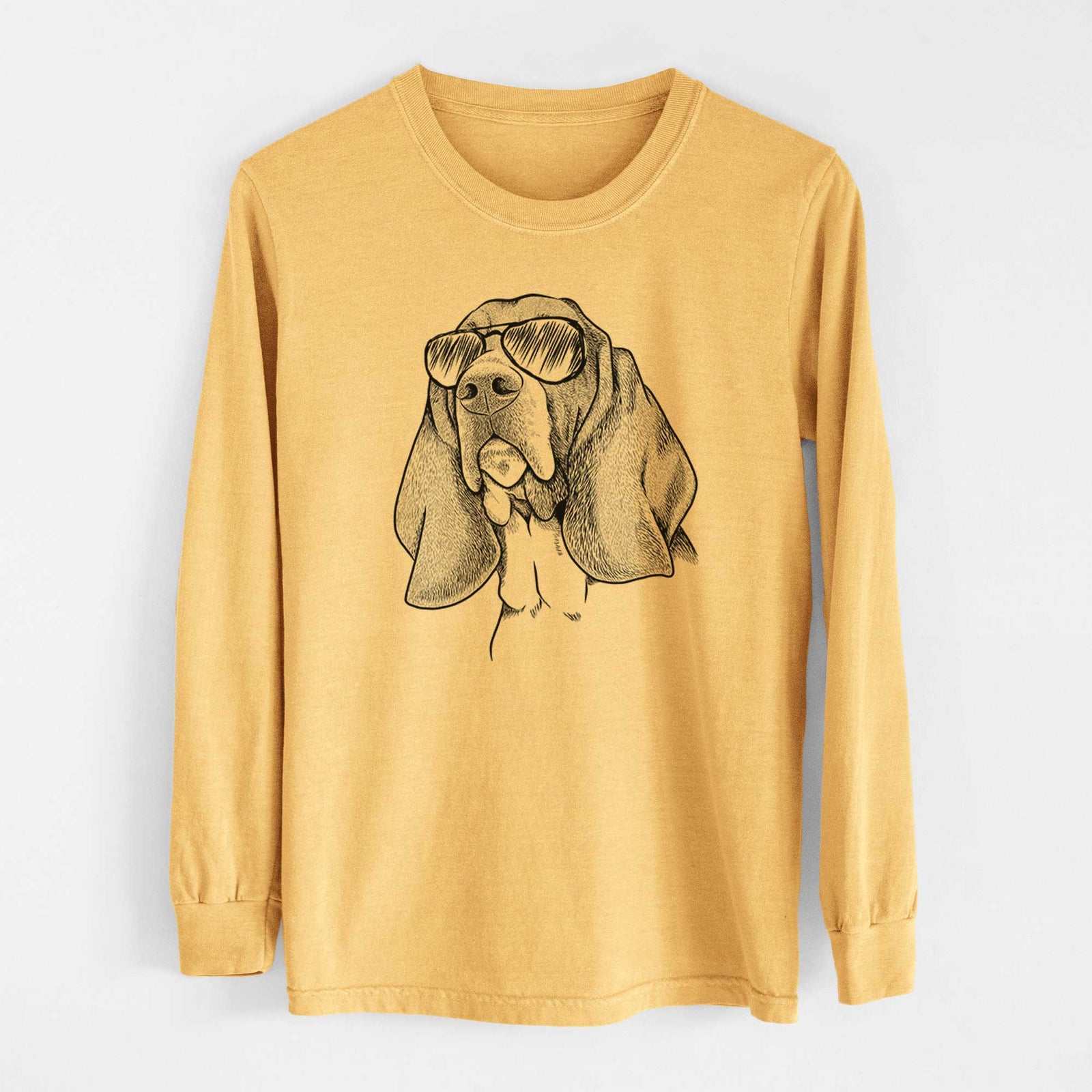 Aviators Cooper the Basset Hound - Heavyweight 100% Cotton Long Sleeve