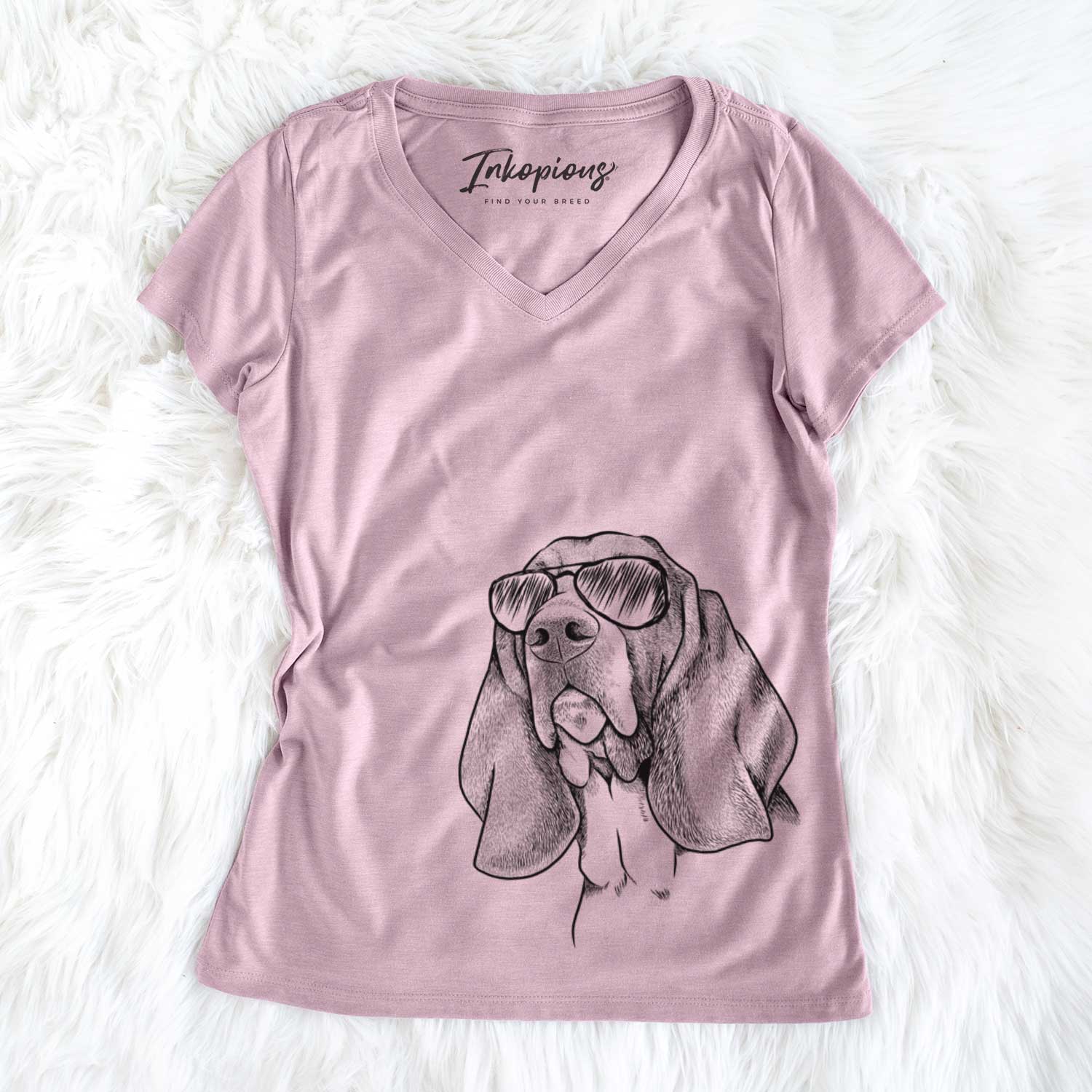 Cooper the Basset Hound - Women's V-neck Shirt