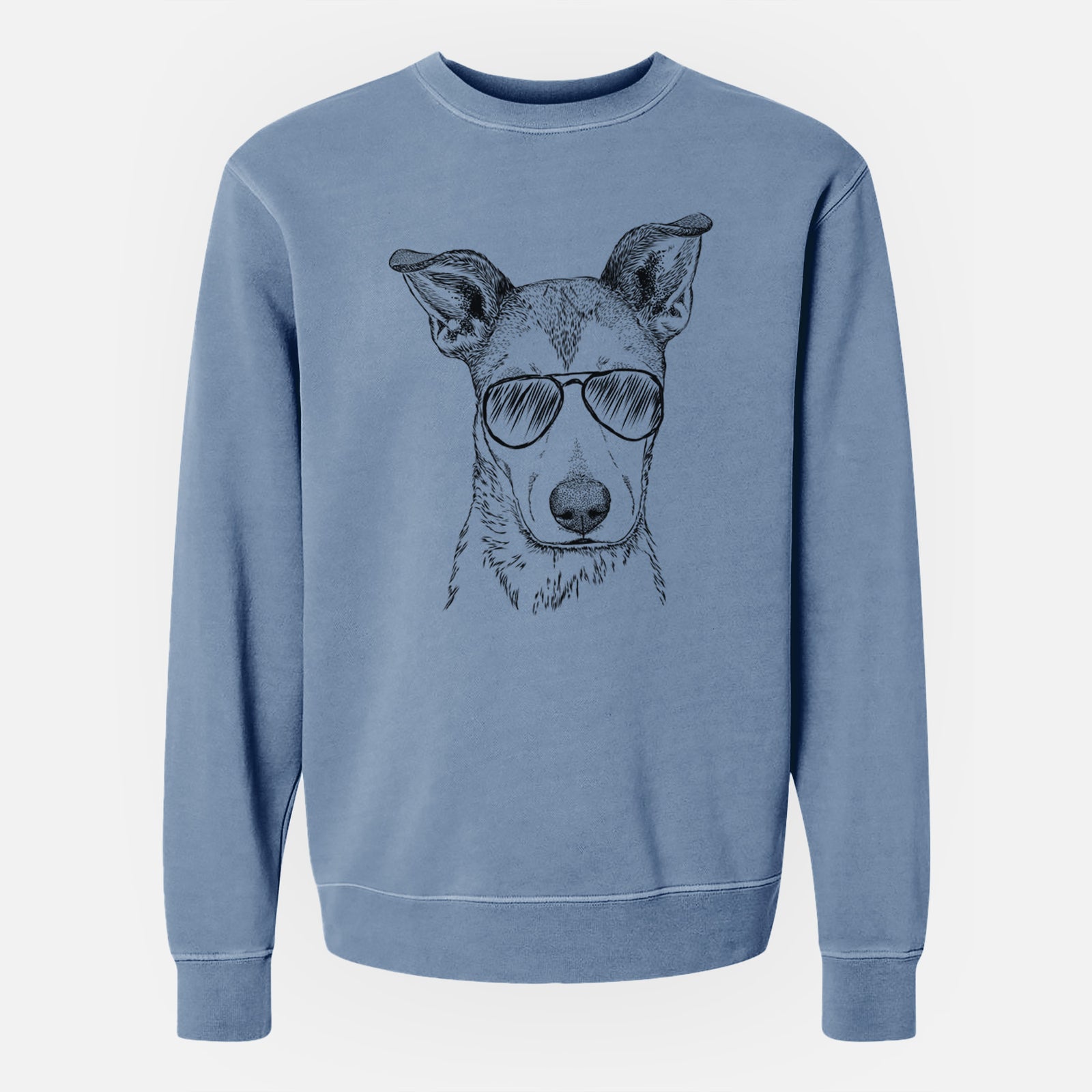 Aviator Coral the Mixed Breed - Unisex Pigment Dyed Crew Sweatshirt