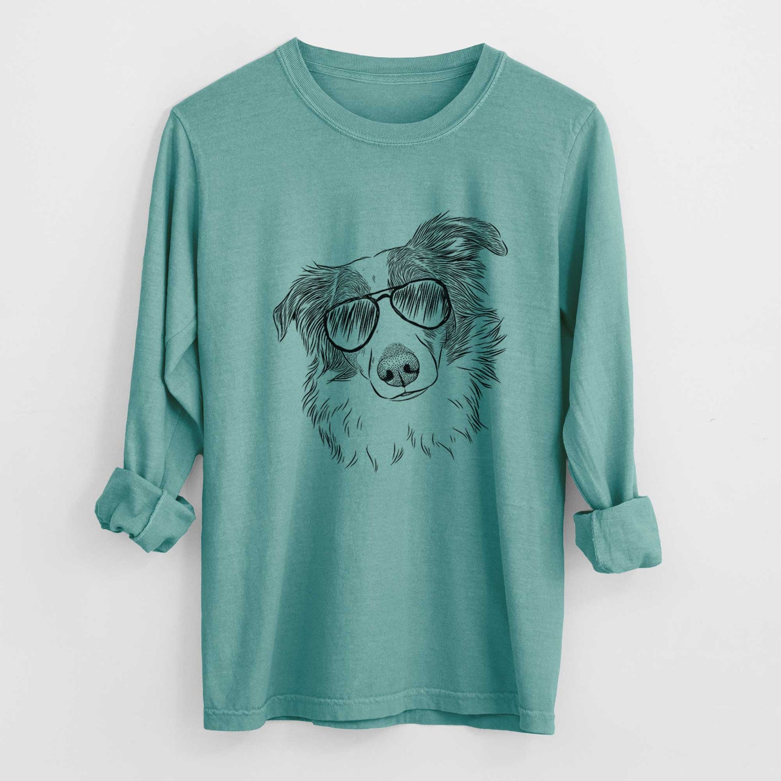 Aviators Cyclone the Australian Shepherd - Heavyweight 100% Cotton Long Sleeve