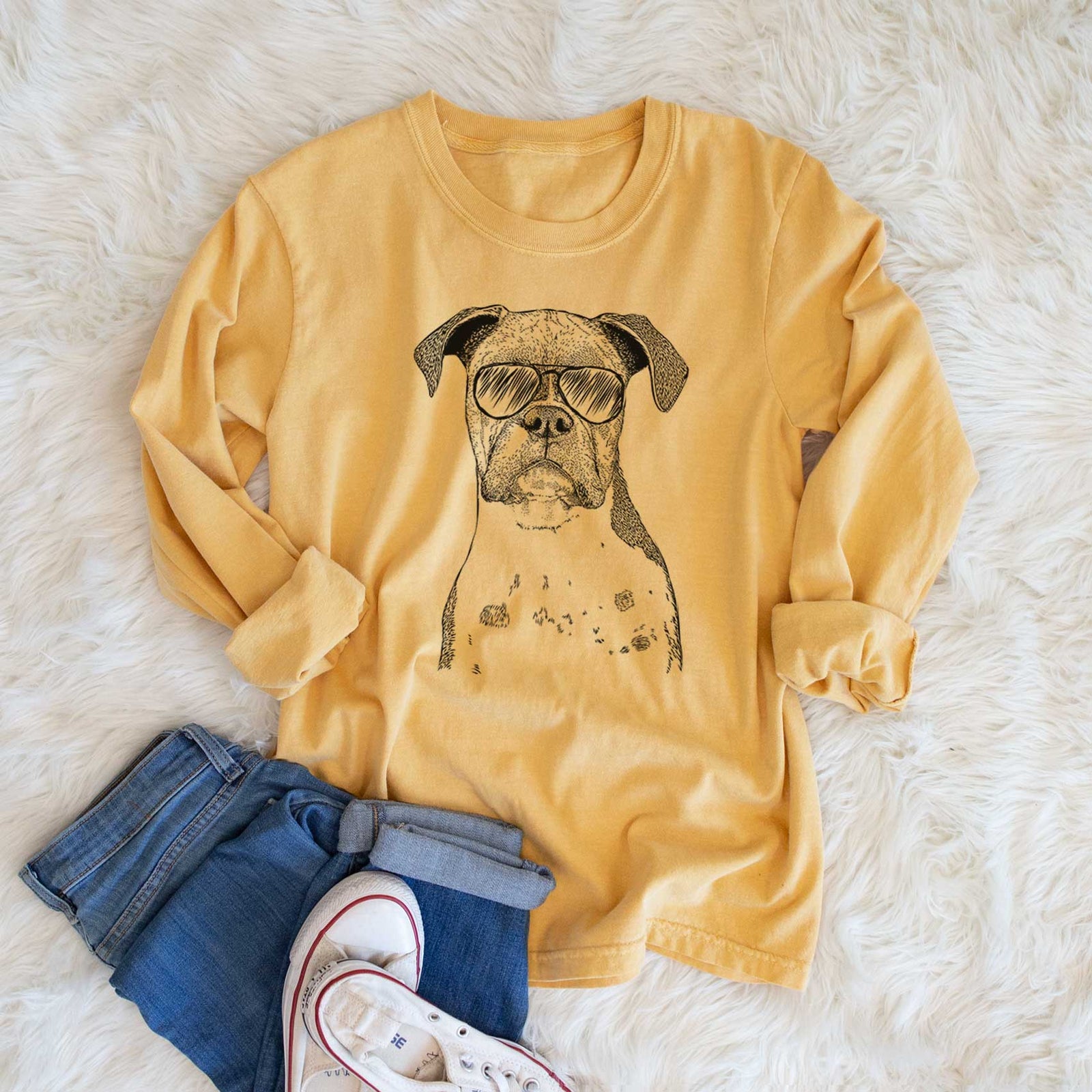 Aviators Daisy the Boxer - Heavyweight 100% Cotton Long Sleeve