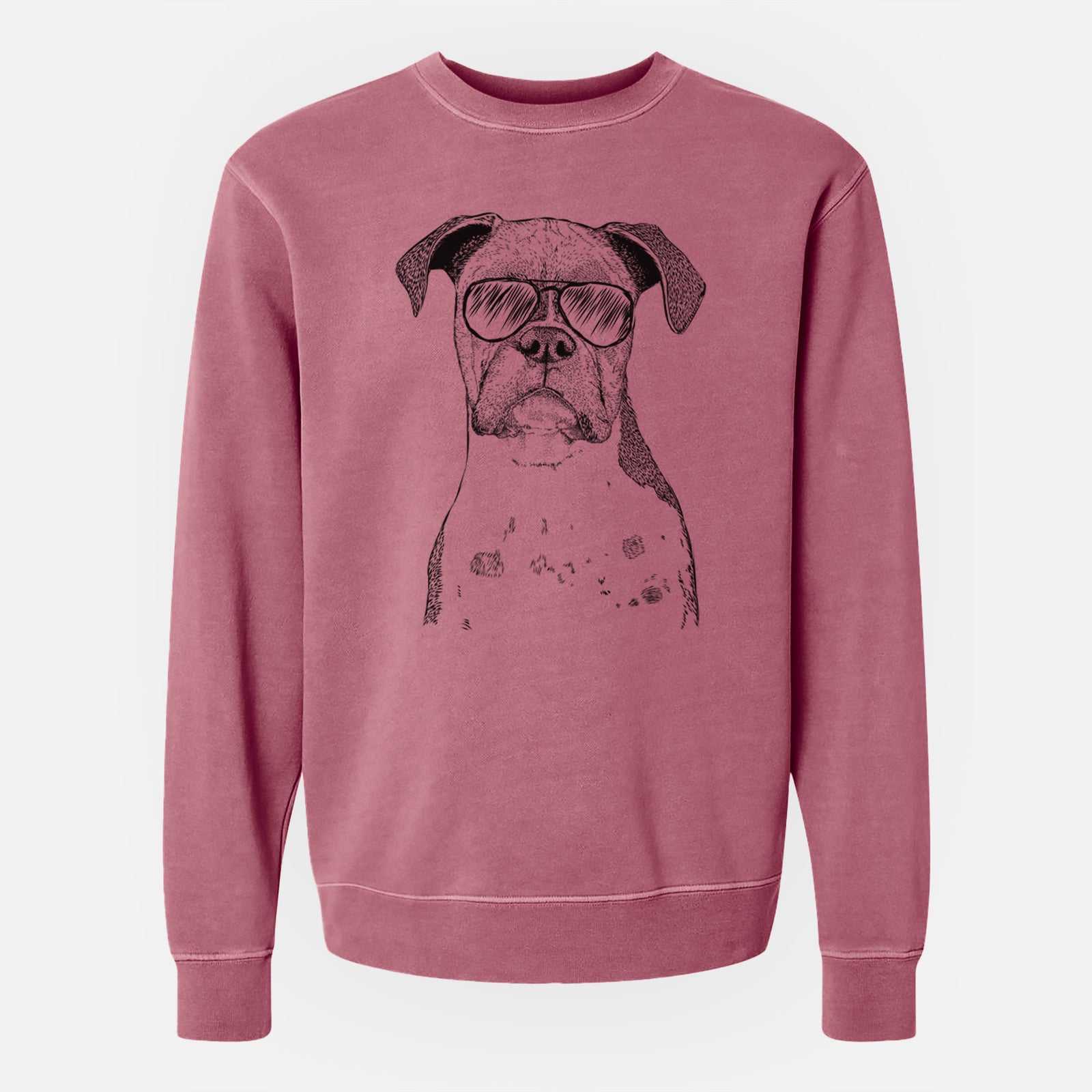 Aviator Daisy the Boxer - Unisex Pigment Dyed Crew Sweatshirt