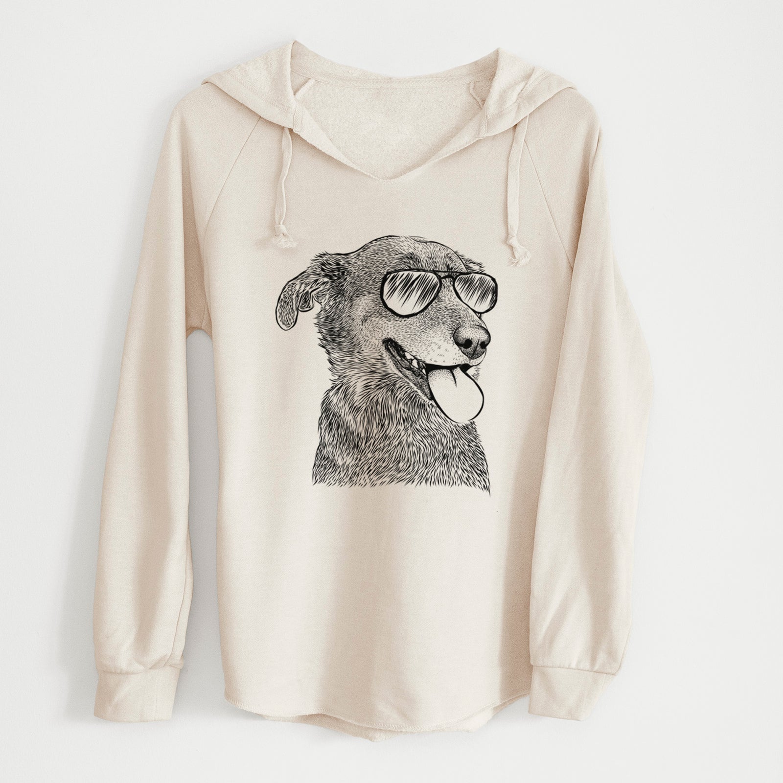 Aviator Daisy the Australian Shepherd Mix - Cali Wave Hooded Sweatshirt