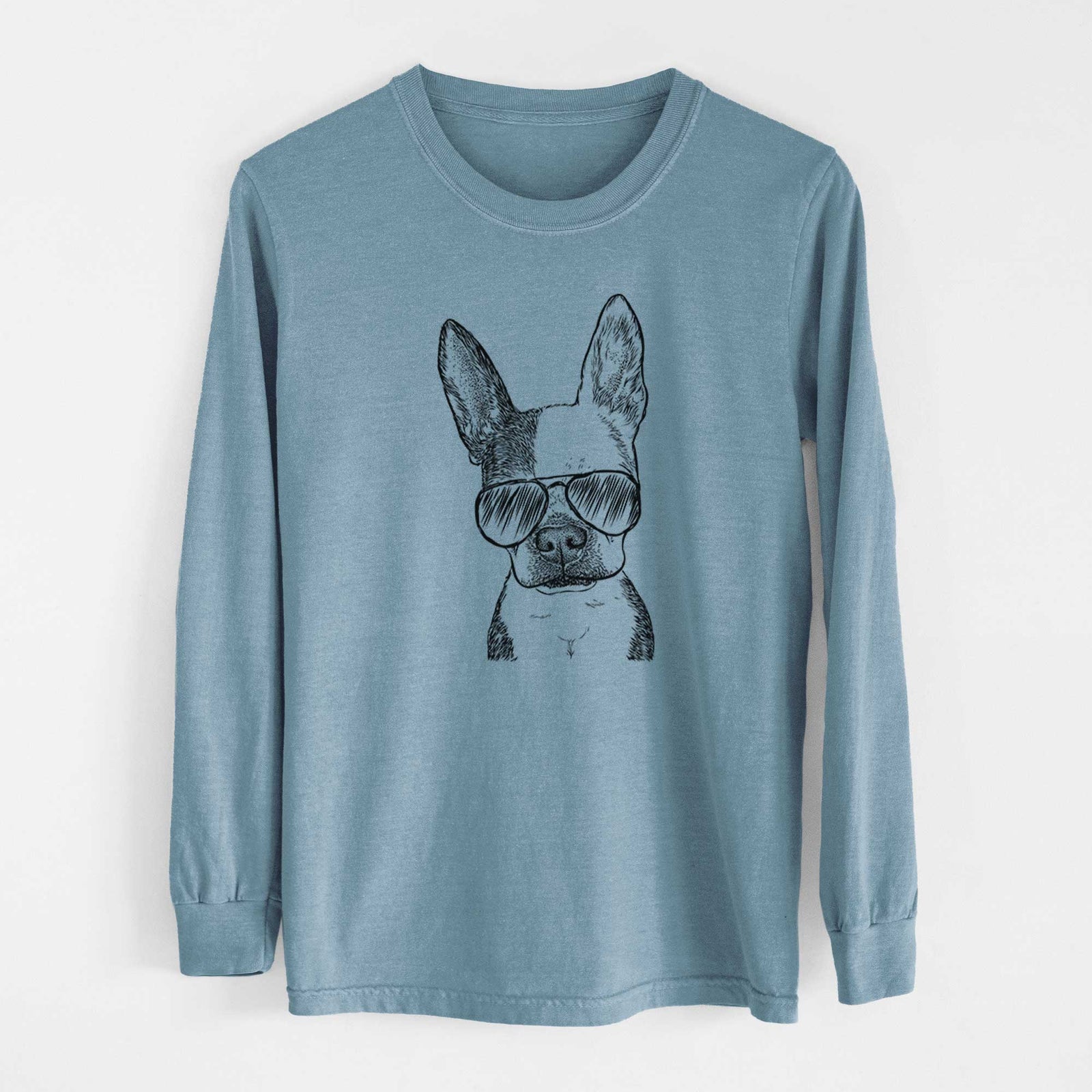 Aviators Daisy the Boston Terrier - Heavyweight 100% Cotton Long Sleeve