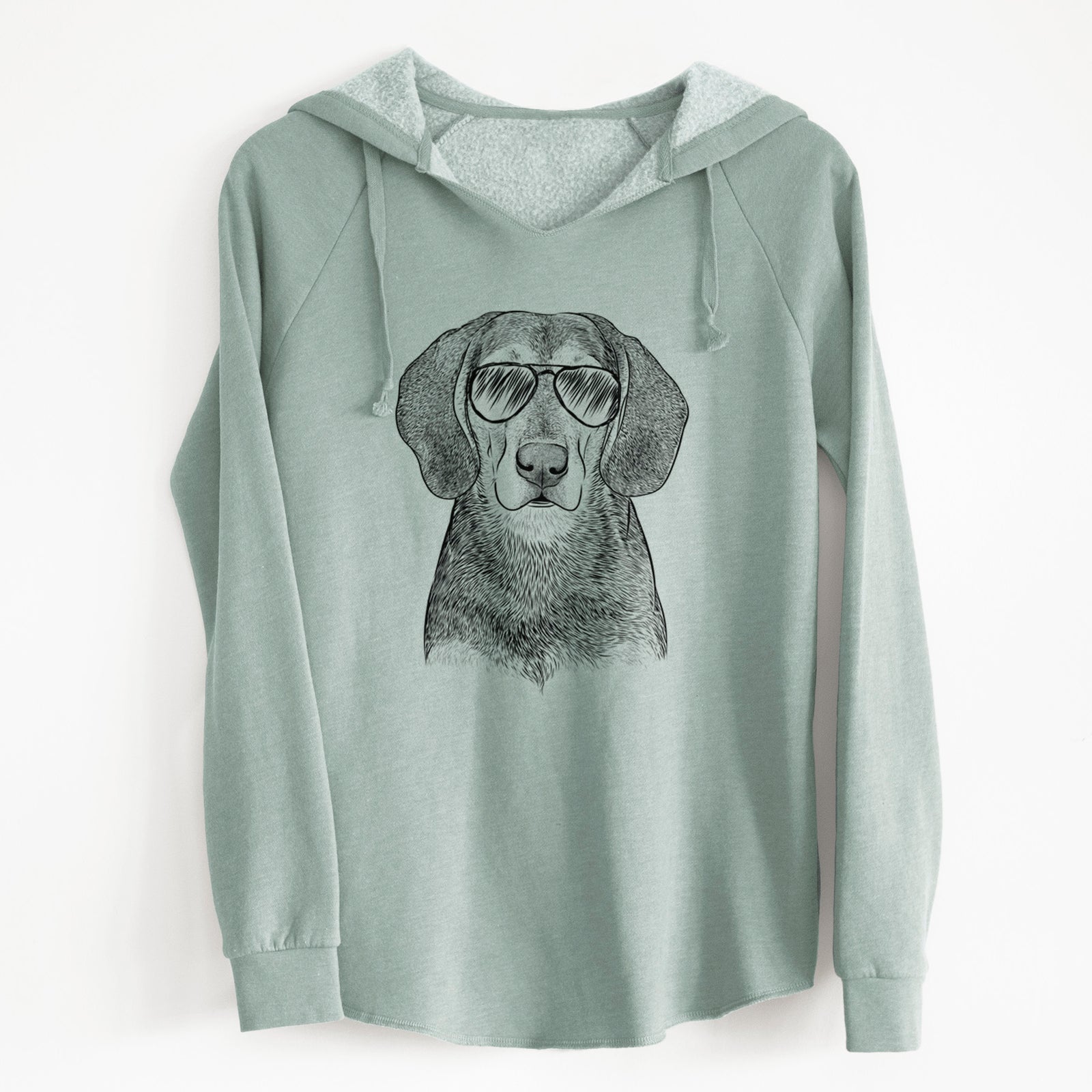 Aviator Daisy the Hound Mix - Cali Wave Hooded Sweatshirt
