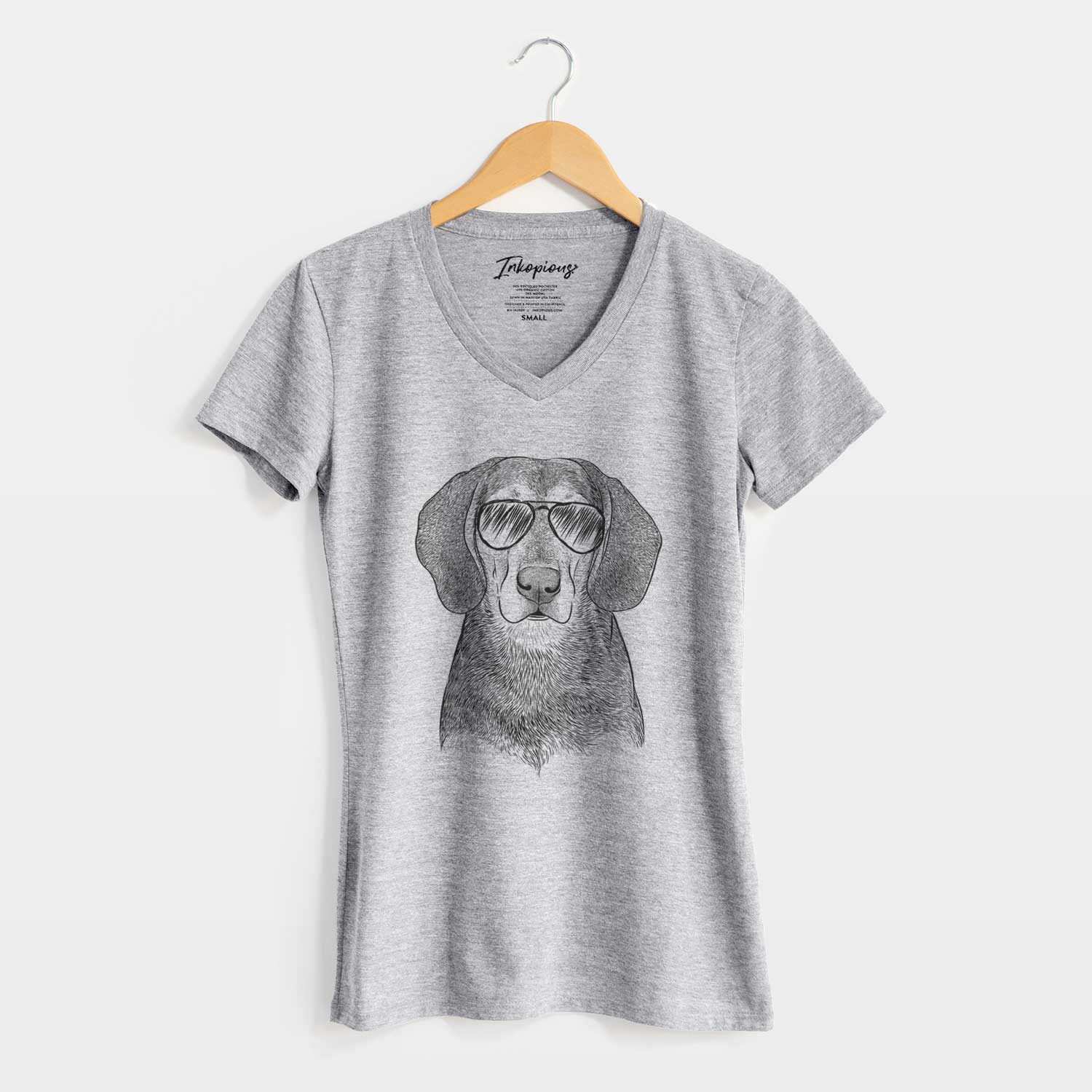 Aviator Daisy the Hound Mix - Women's V-neck Shirt