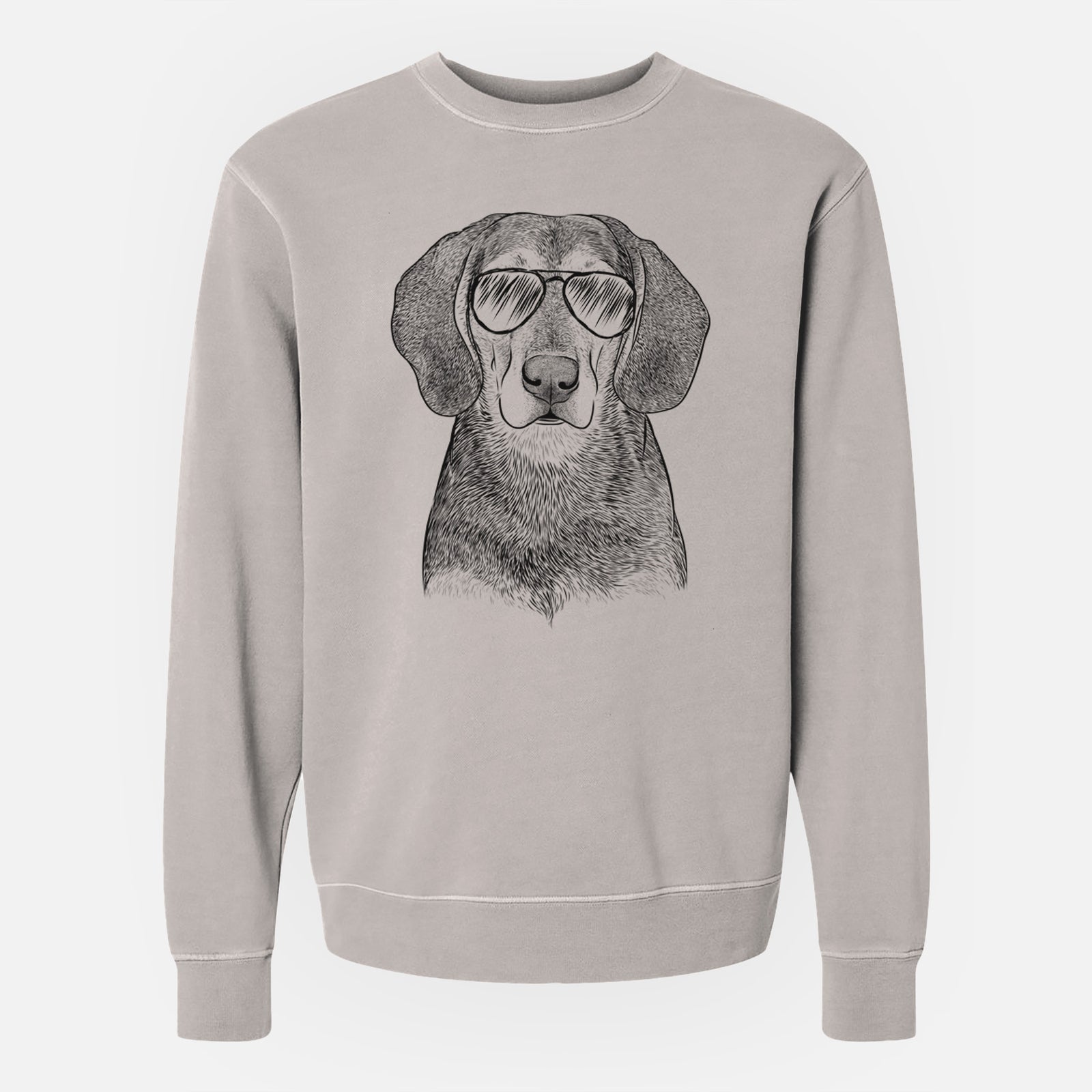 Aviator Daisy the Hound Mix - Unisex Pigment Dyed Crew Sweatshirt