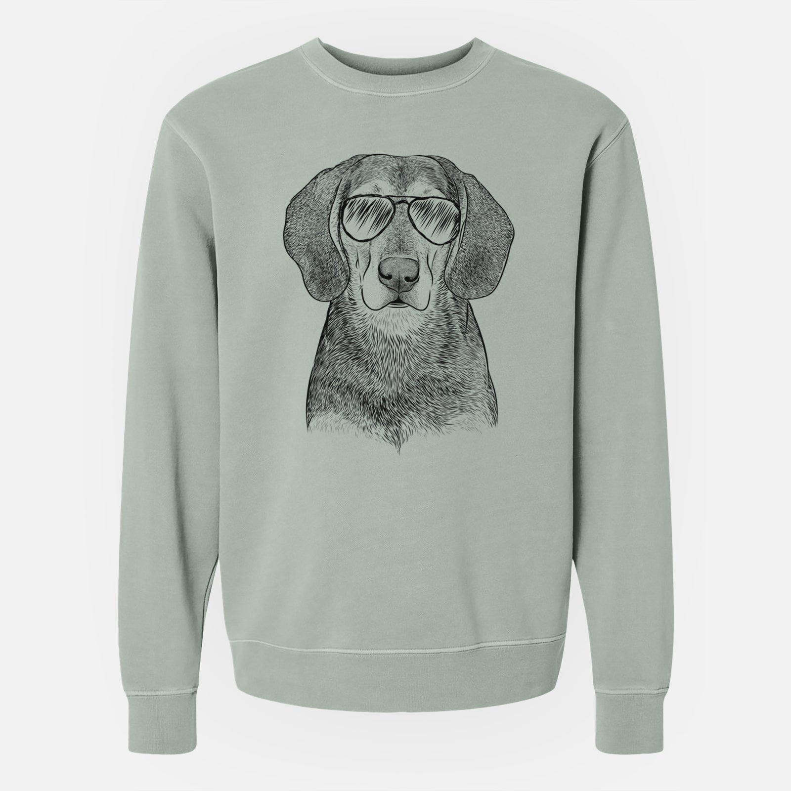 Aviator Daisy the Hound Mix - Unisex Pigment Dyed Crew Sweatshirt