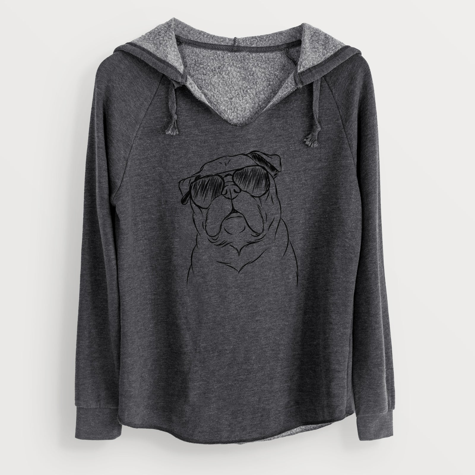 Aviator Darling Chloe the Pug - Cali Wave Hooded Sweatshirt