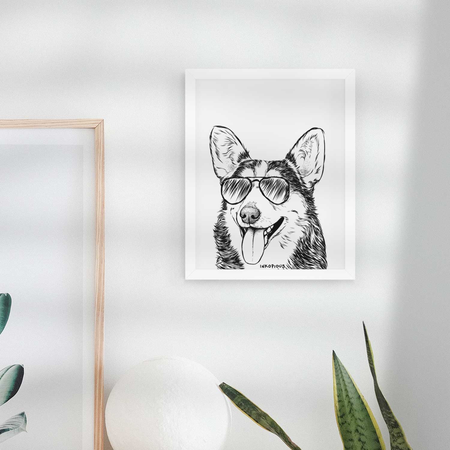 Darma the Corgi Art Print