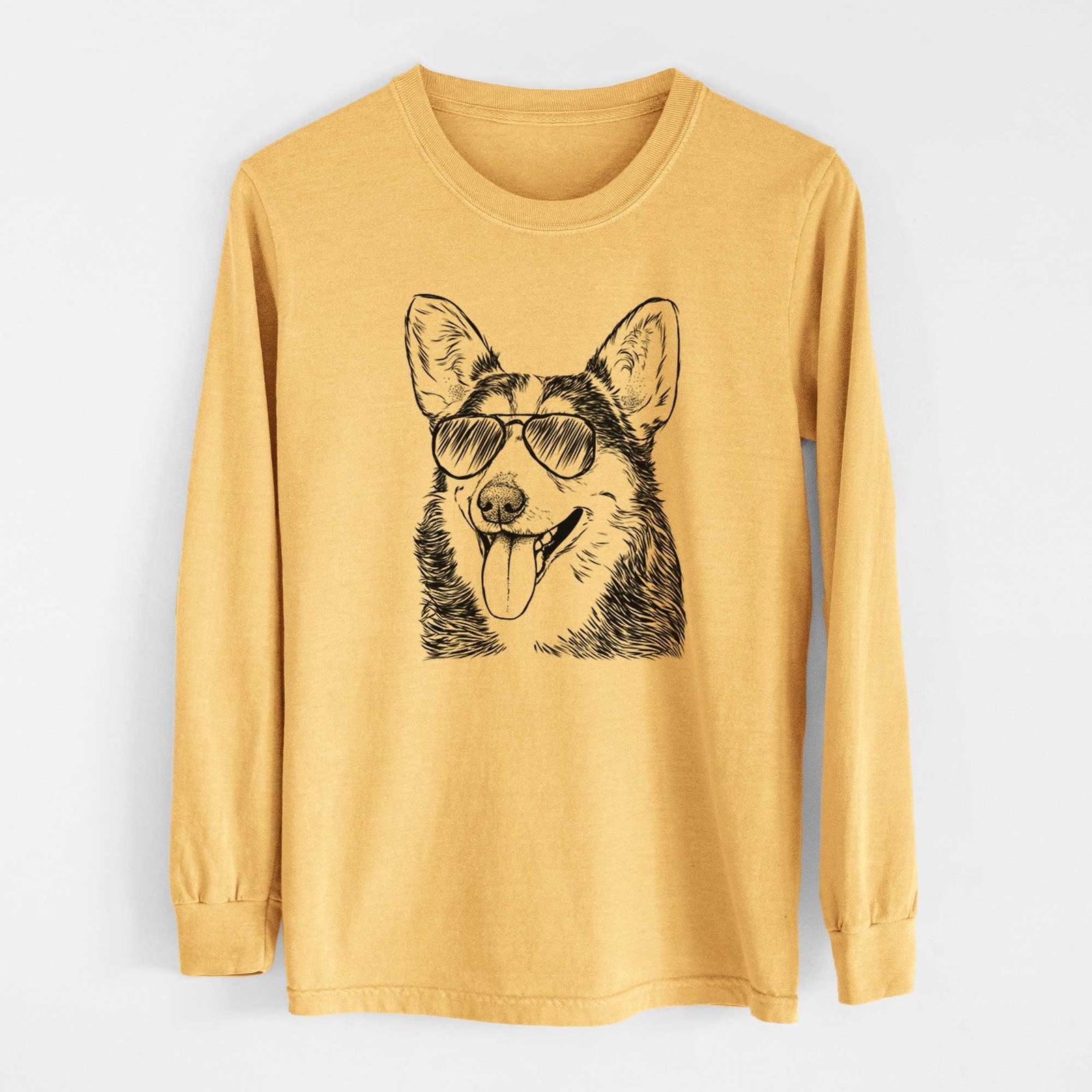 Aviators Darma the Corgi - Heavyweight 100% Cotton Long Sleeve
