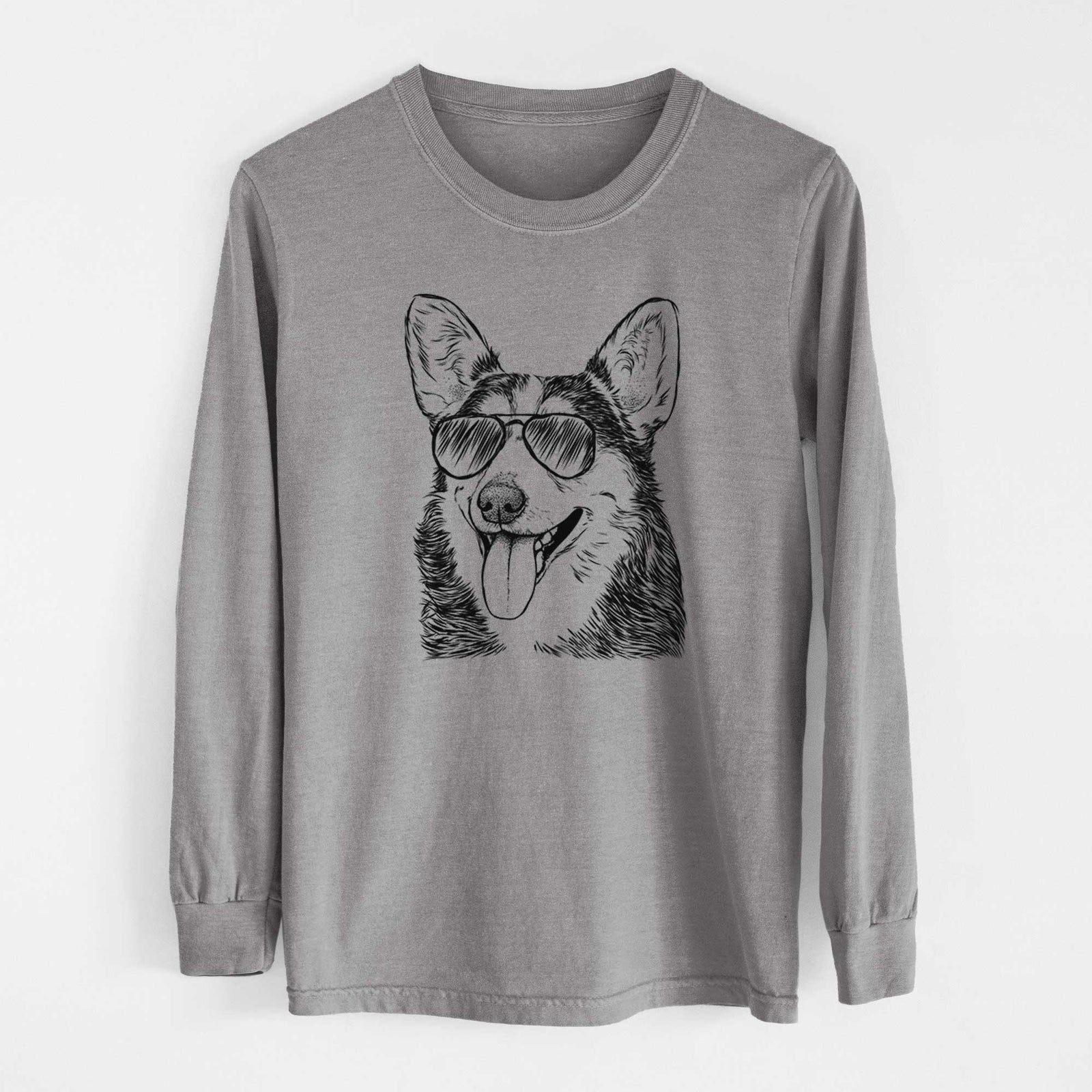 Aviators Darma the Corgi - Heavyweight 100% Cotton Long Sleeve