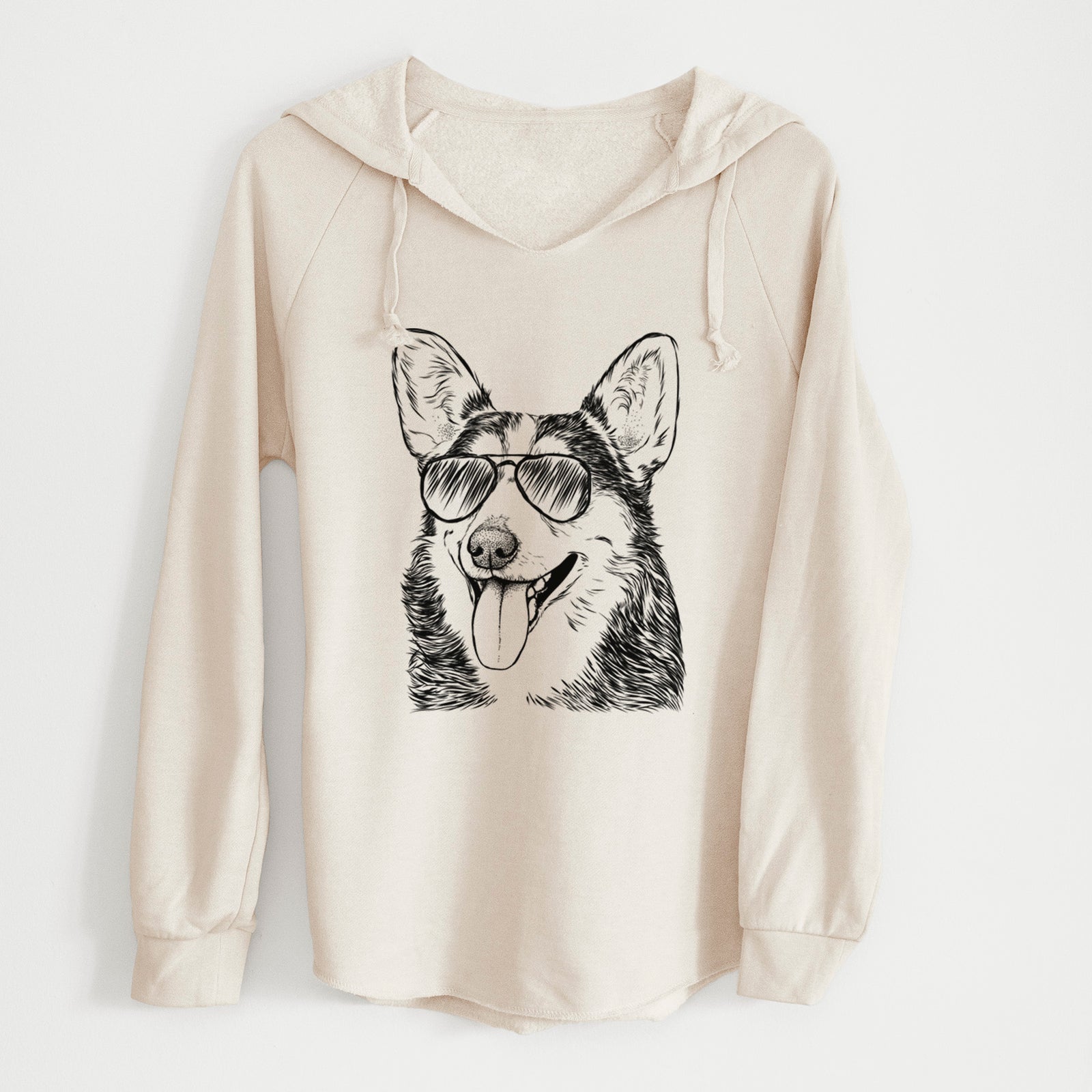 Aviator Darma the Corgi - Cali Wave Hooded Sweatshirt