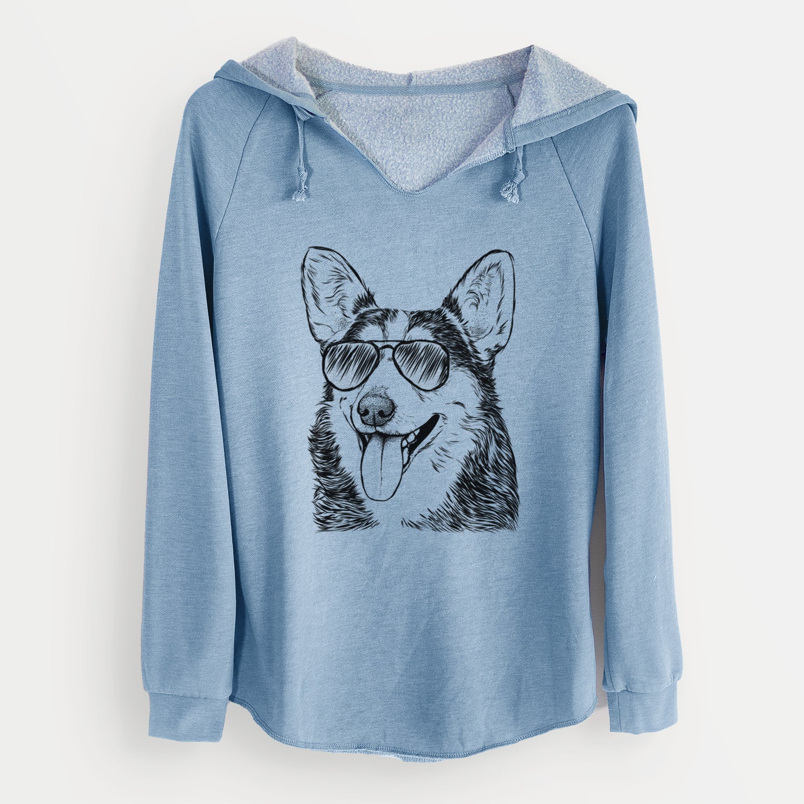 Aviator Darma the Corgi - Cali Wave Hooded Sweatshirt