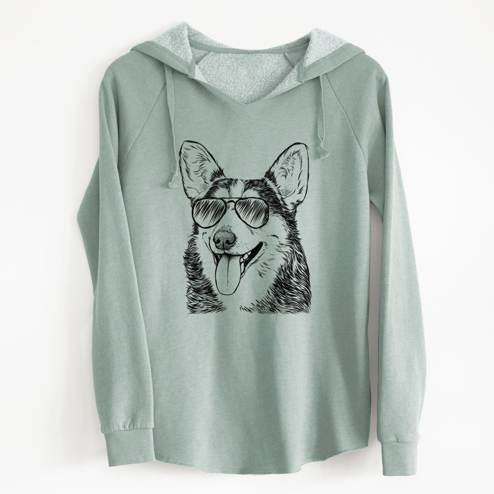 Aviator Darma the Corgi - Cali Wave Hooded Sweatshirt