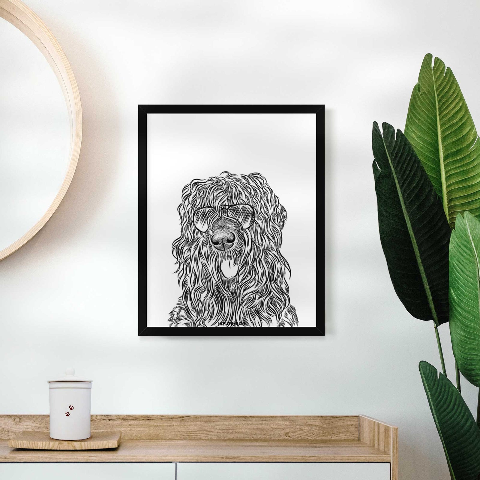 Darryl the Black Russian Terrier Art Print
