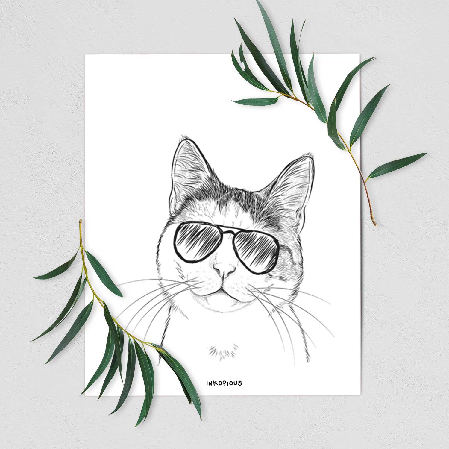 Denver the Calico Cat Art Print