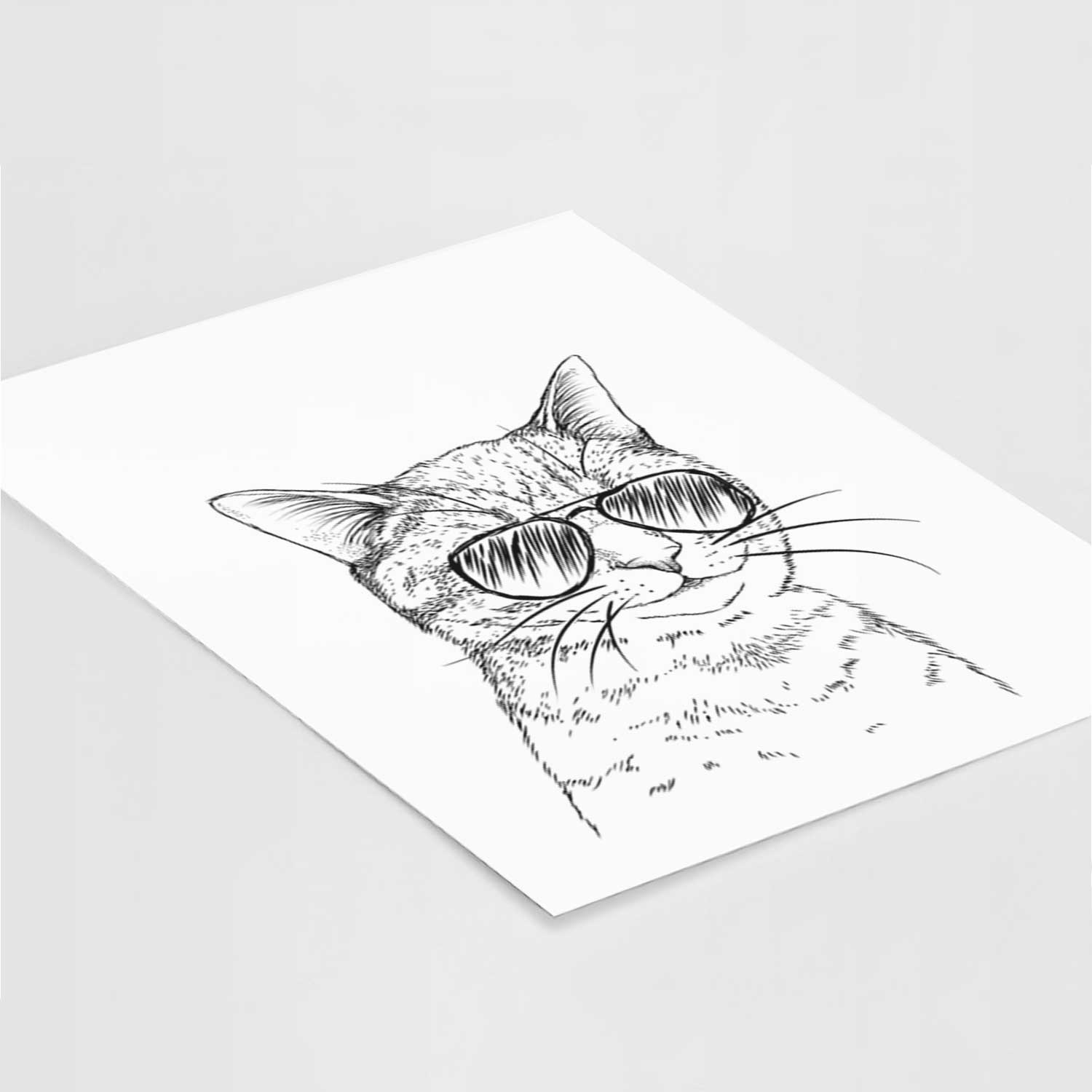 Dexter the Domestic Shorthair Cat Art Print