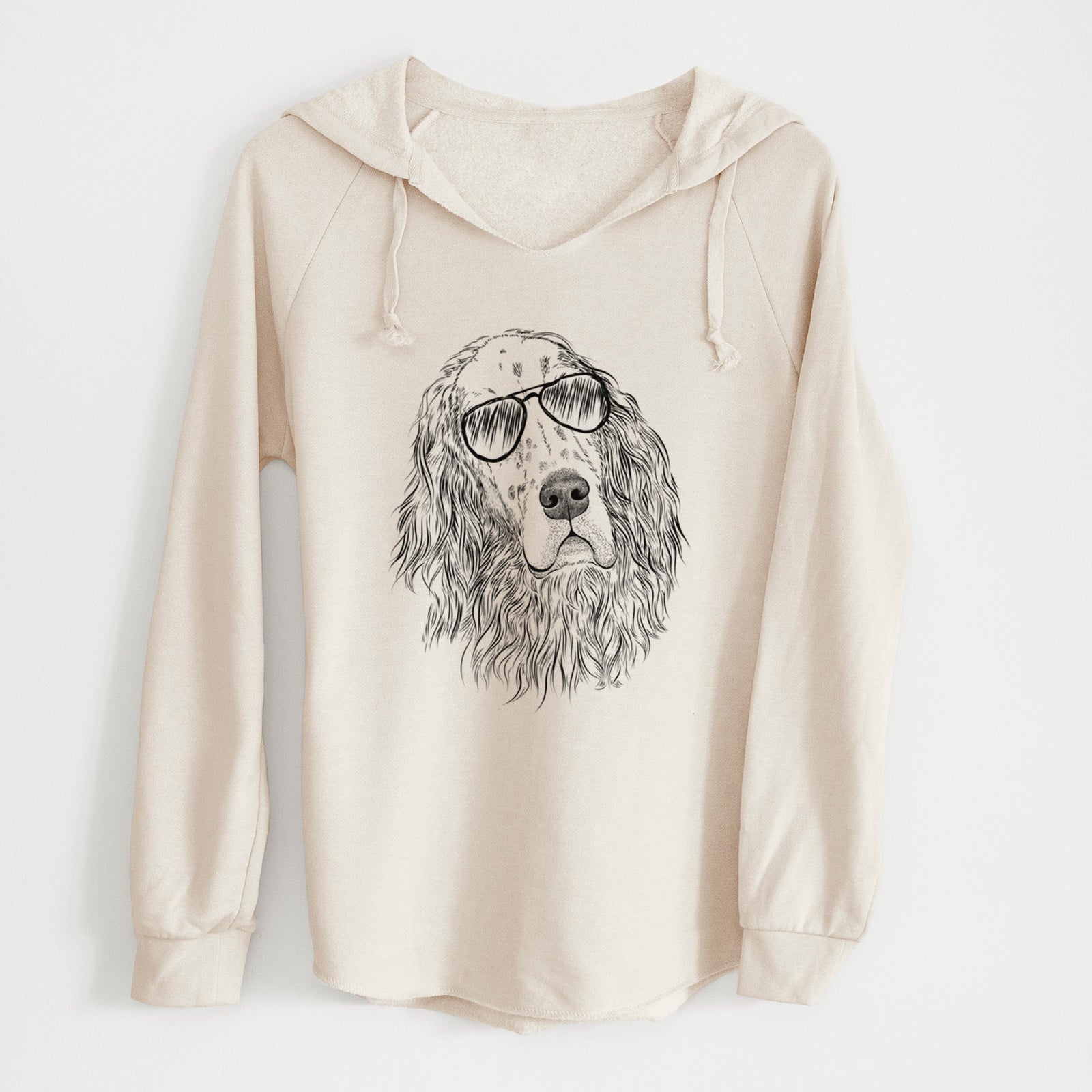 Aviator Dexter the English Setter - Cali Wave Hooded Sweatshirt