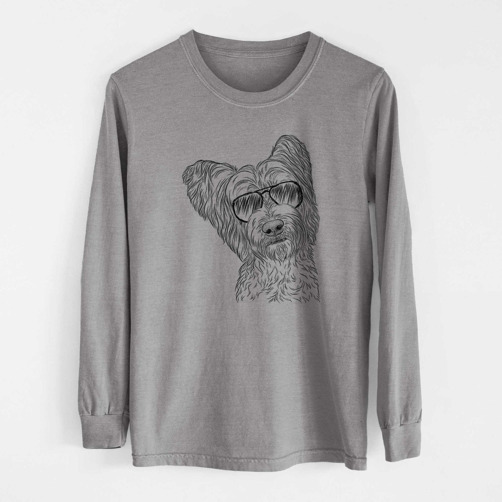 Aviators Dexter the Terrier Mix - Heavyweight 100% Cotton Long Sleeve