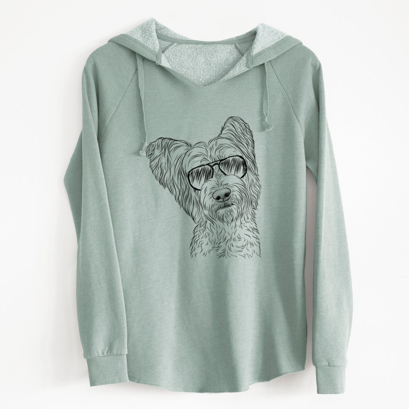 Aviator Dexter the Terrier Mix - Cali Wave Hooded Sweatshirt