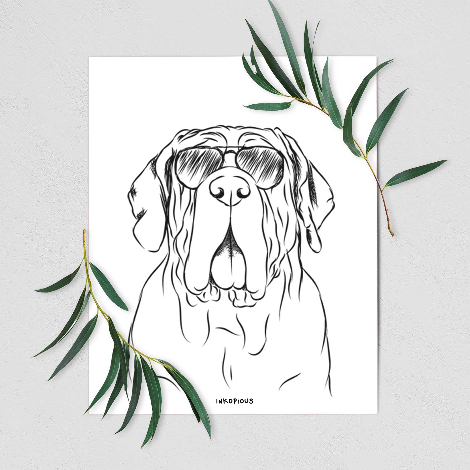 Dinah the Neapolitan Mastiff Art Print