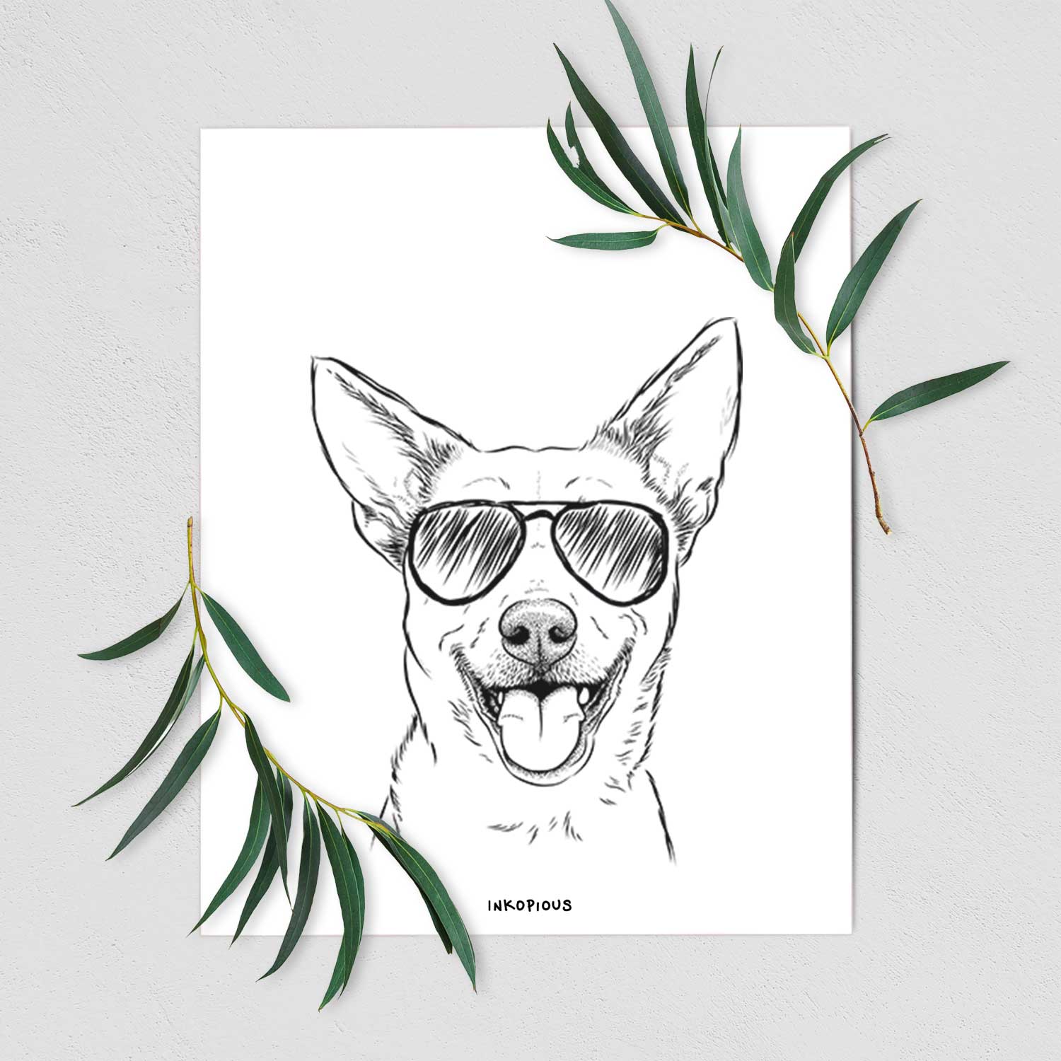 Dinghy the Mixed Breed Art Print