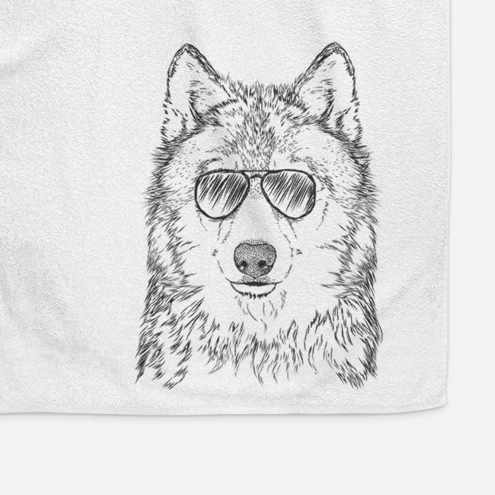 Django the Grey Wolf Decorative Hand Towel
