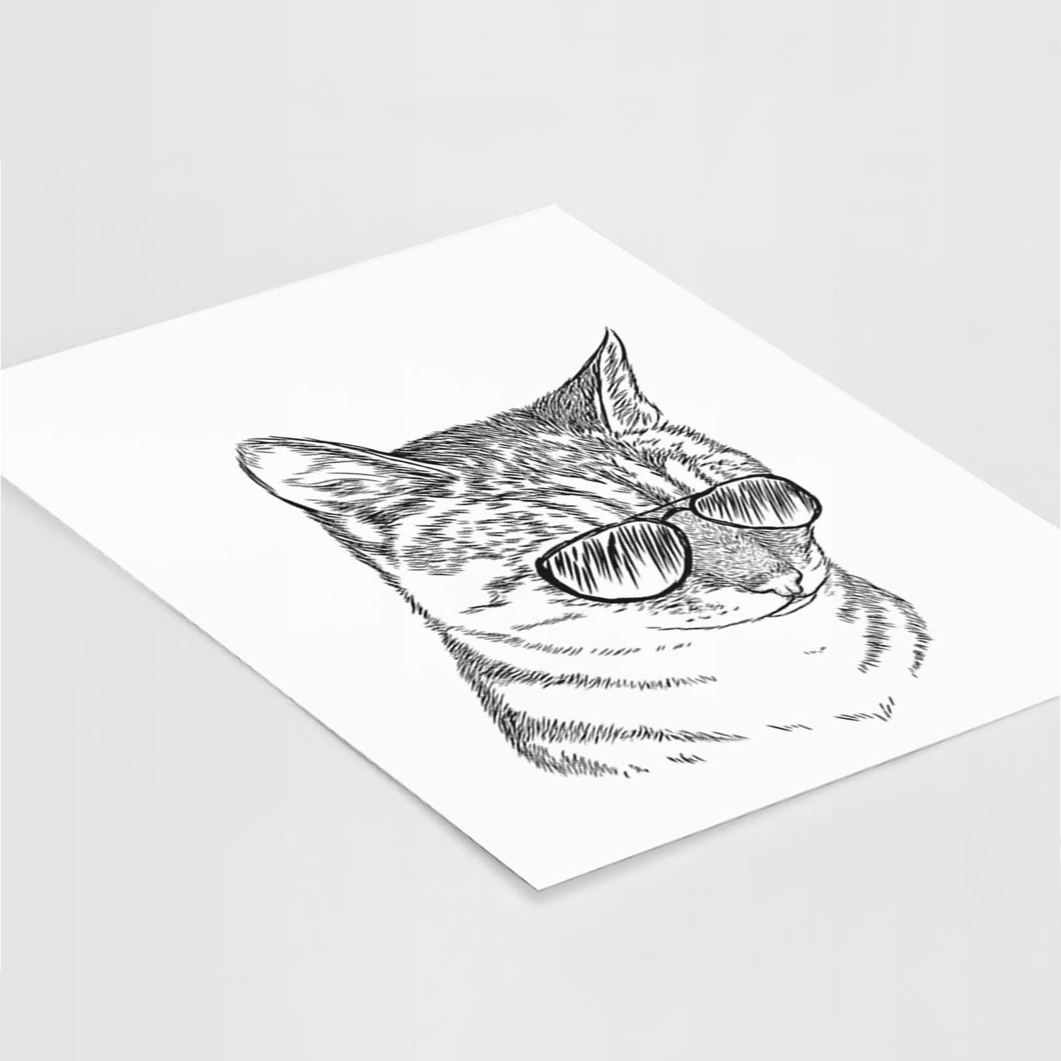 Dora the Tabby Cat Art Print