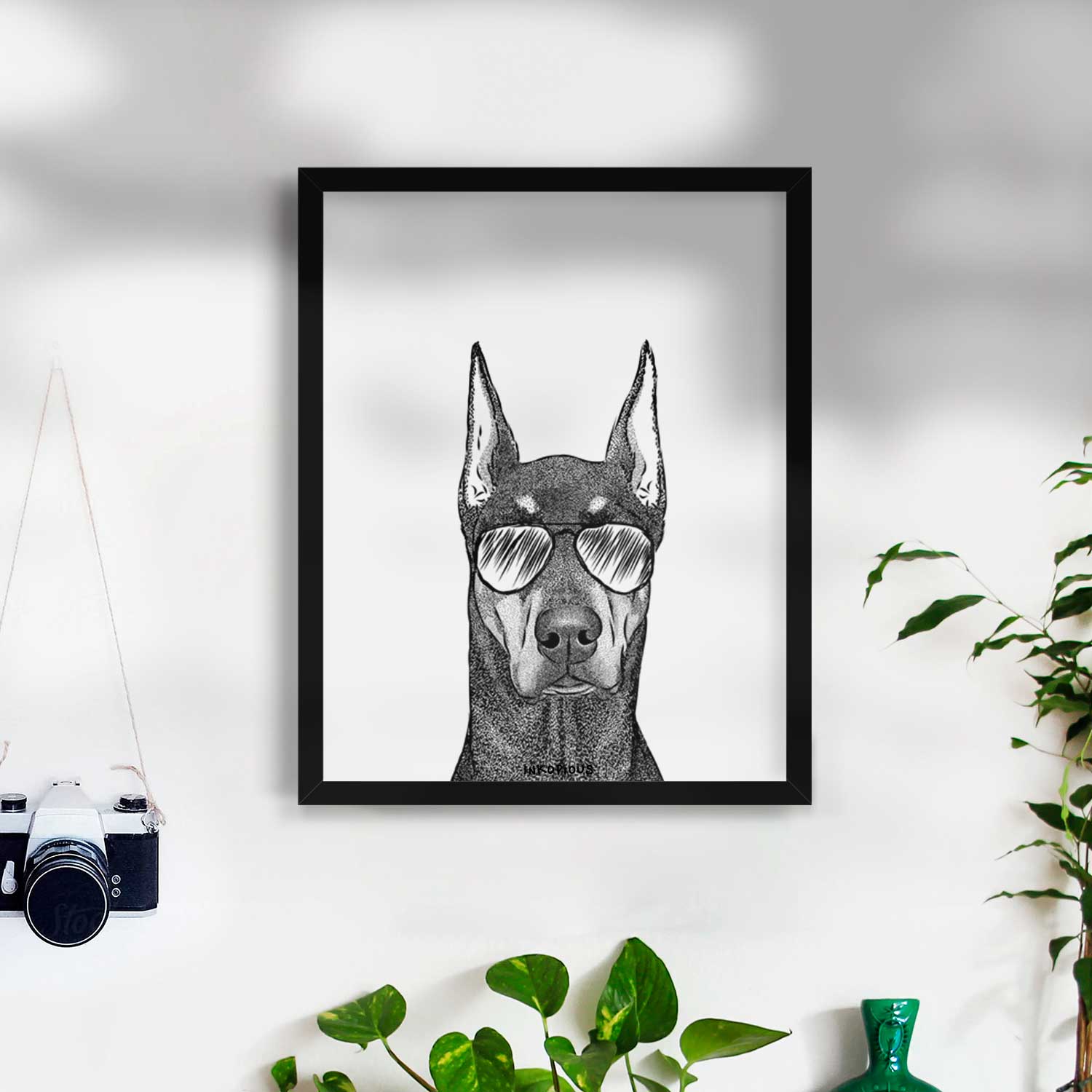 Drake the Doberman Pinscher Art Print