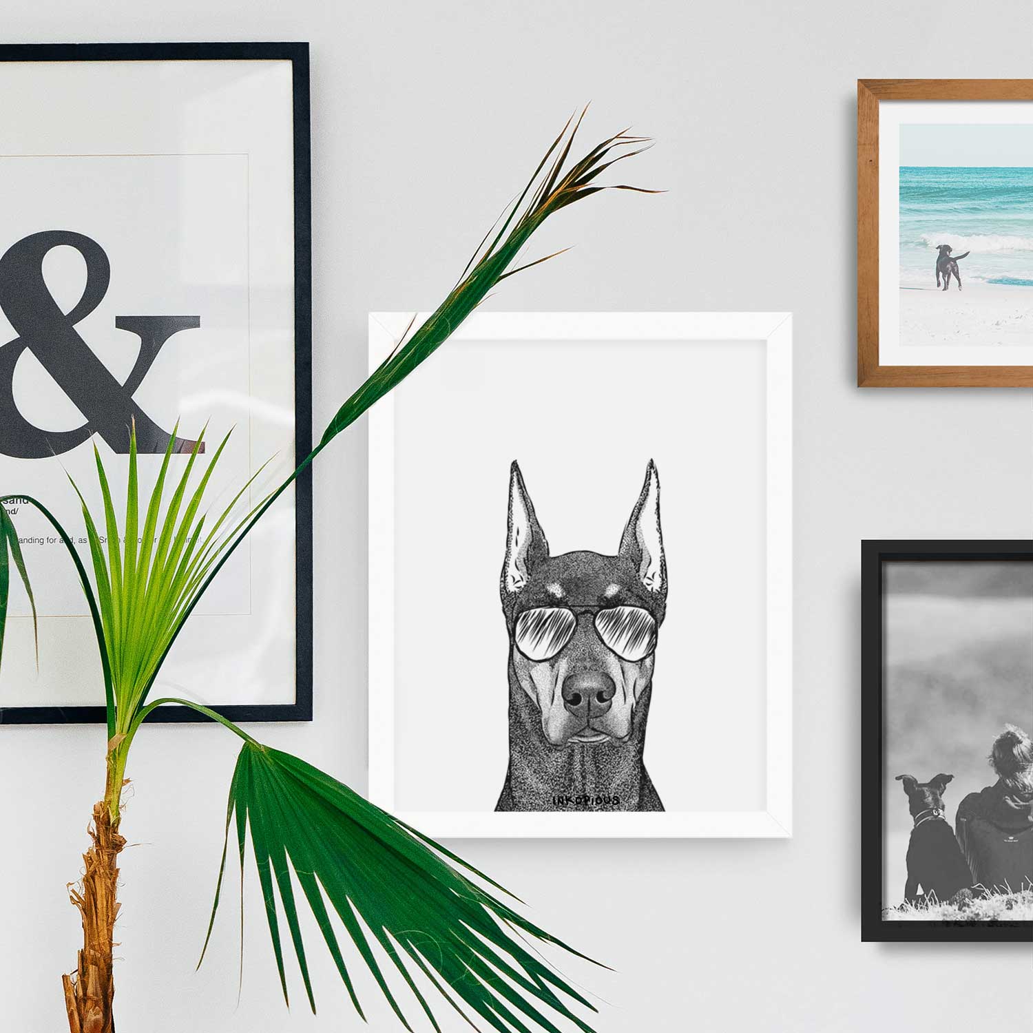 Drake the Doberman Pinscher Art Print