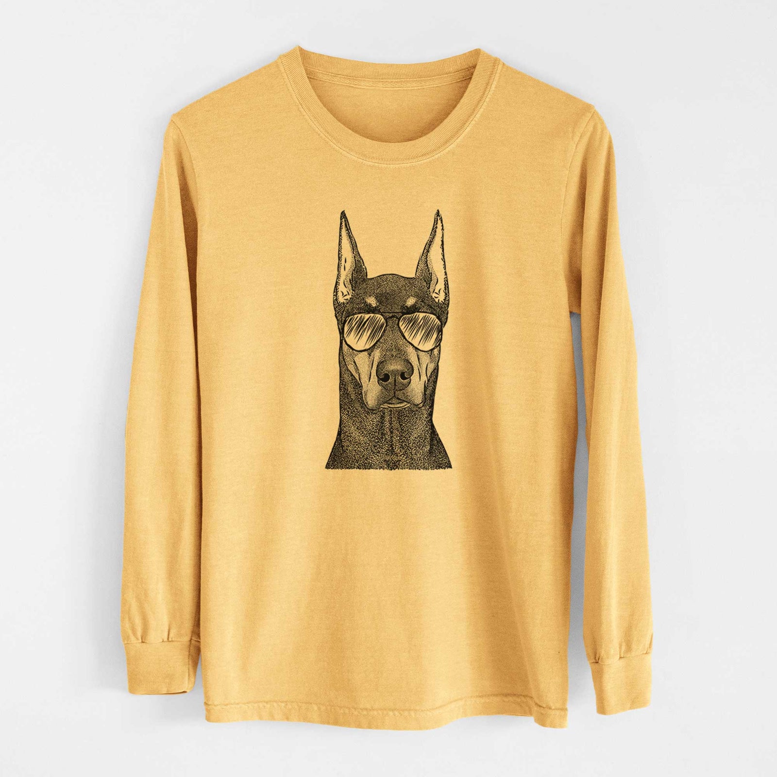 Aviators Drake the Doberman Pinscher - Heavyweight 100% Cotton Long Sleeve