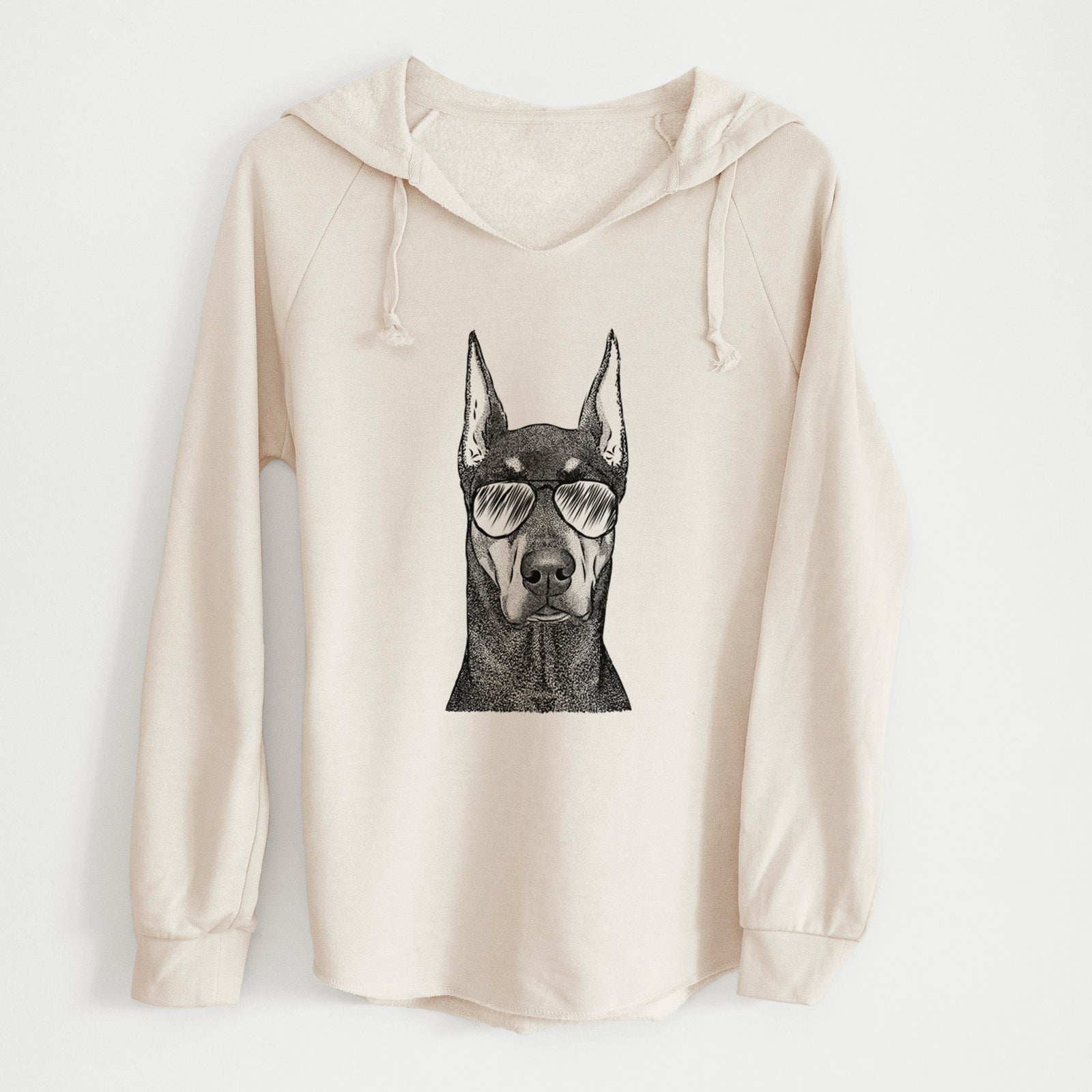 Aviator Drake the Doberman Pinscher - Cali Wave Hooded Sweatshirt