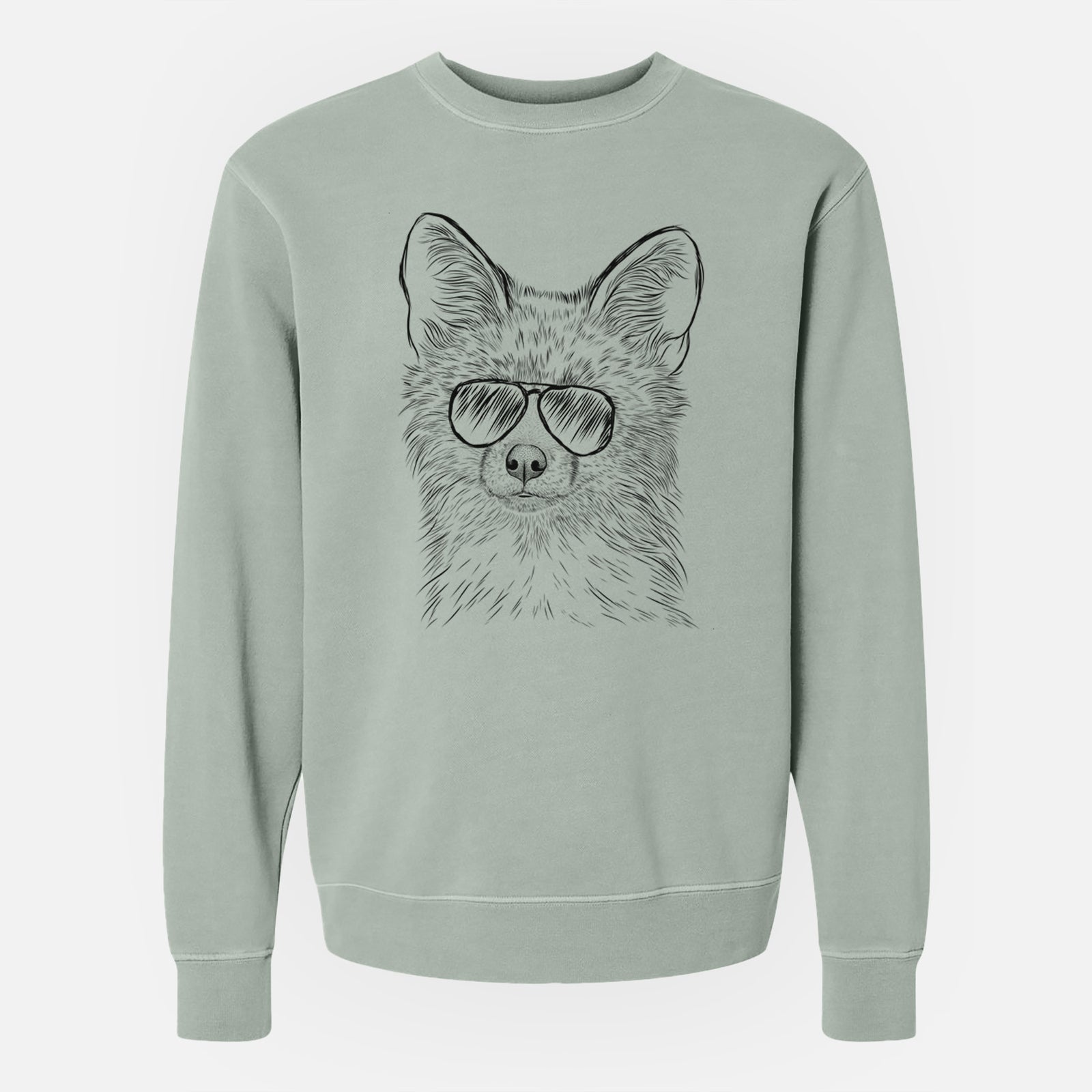 Aviator Drax the Red Fox - Unisex Pigment Dyed Crew Sweatshirt