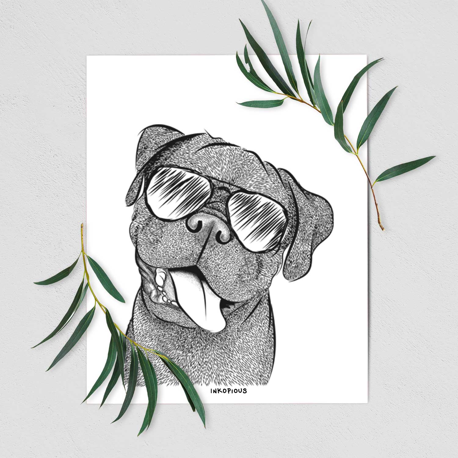 Dudley Danger the Pug Art Print