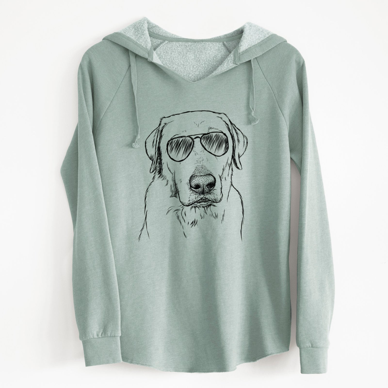 Aviator Duke the Yellow Lab - Cali Wave Hooded Sweatshirt