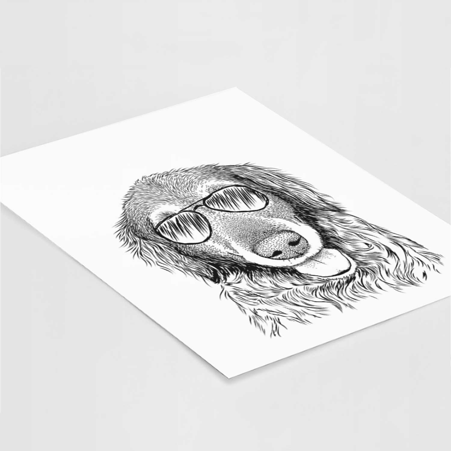 Duncan the Golden Retriever Art Print