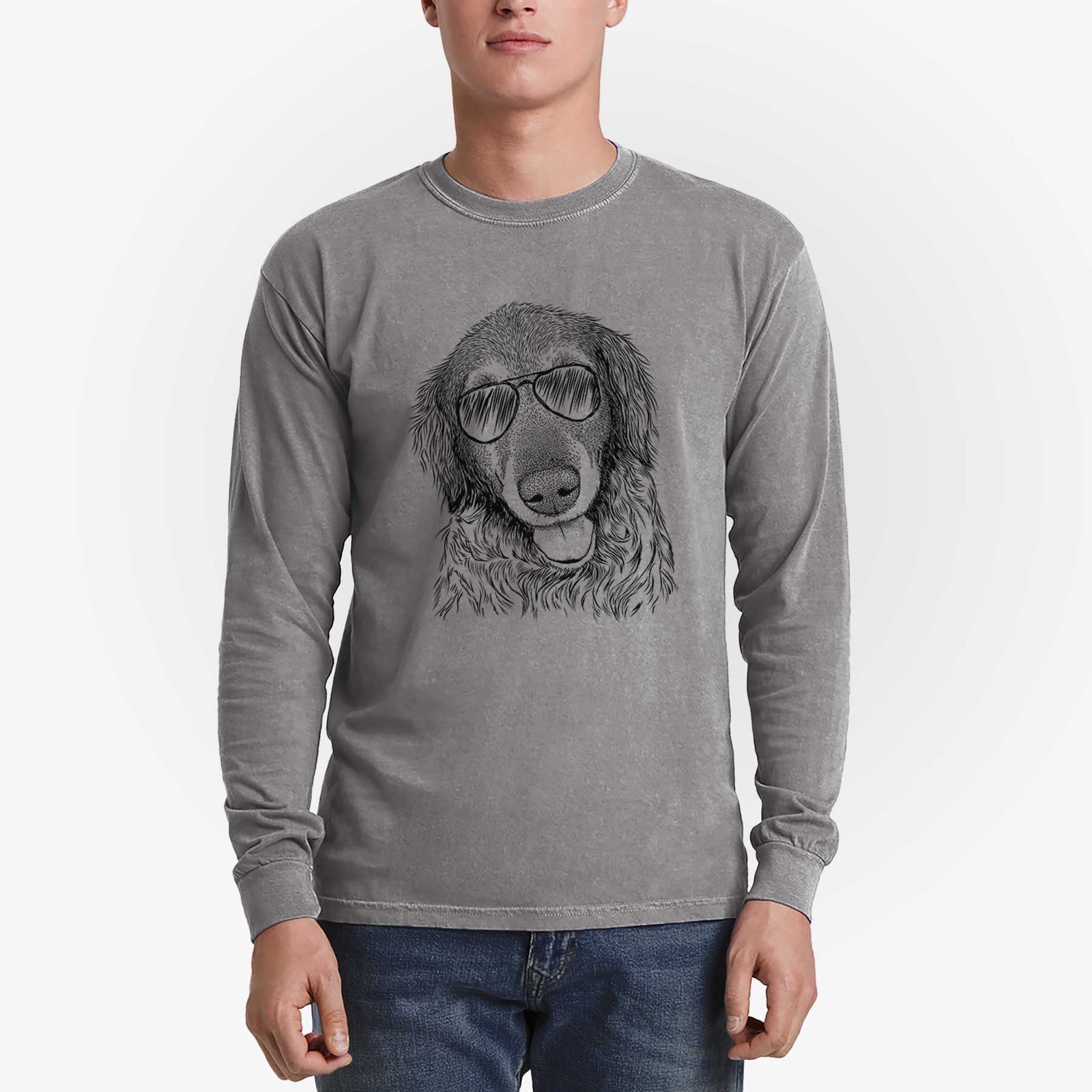 Aviators Duncan the Golden Retriever - Heavyweight 100% Cotton Long Sleeve
