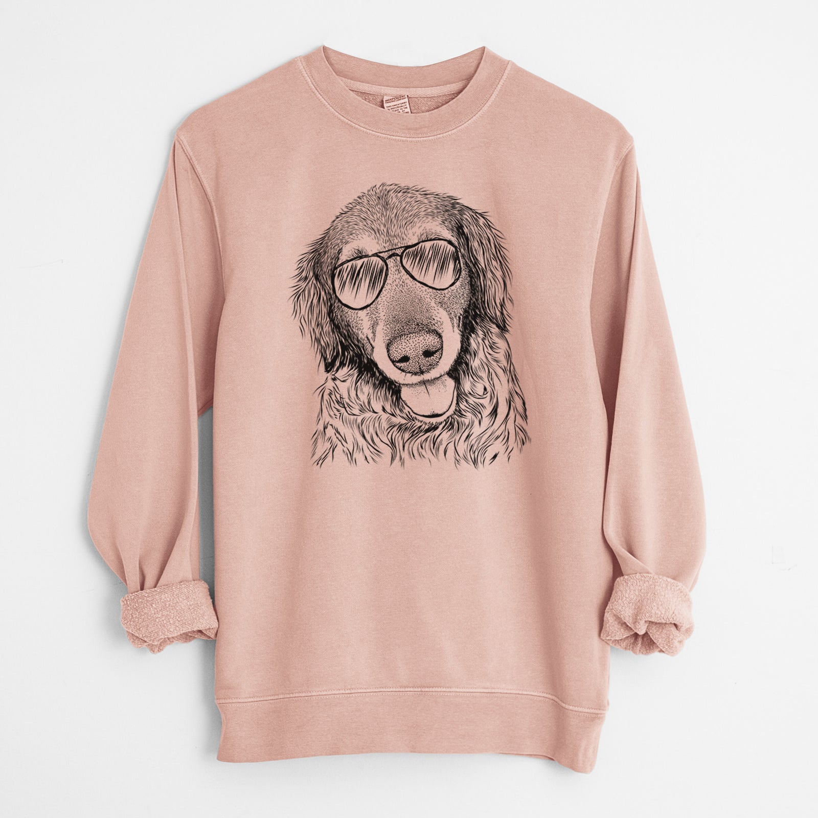 Aviator Duncan the Golden Retriever - Unisex Pigment Dyed Crew Sweatshirt