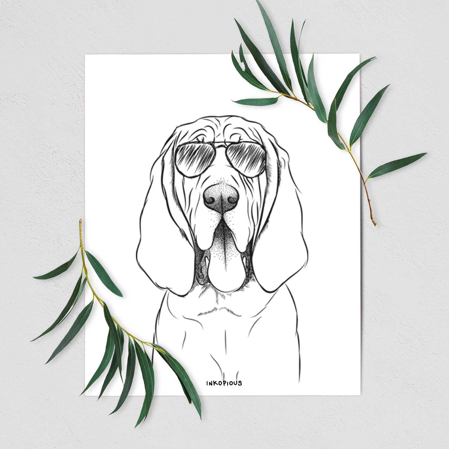 Earl the Bloodhound Art Print
