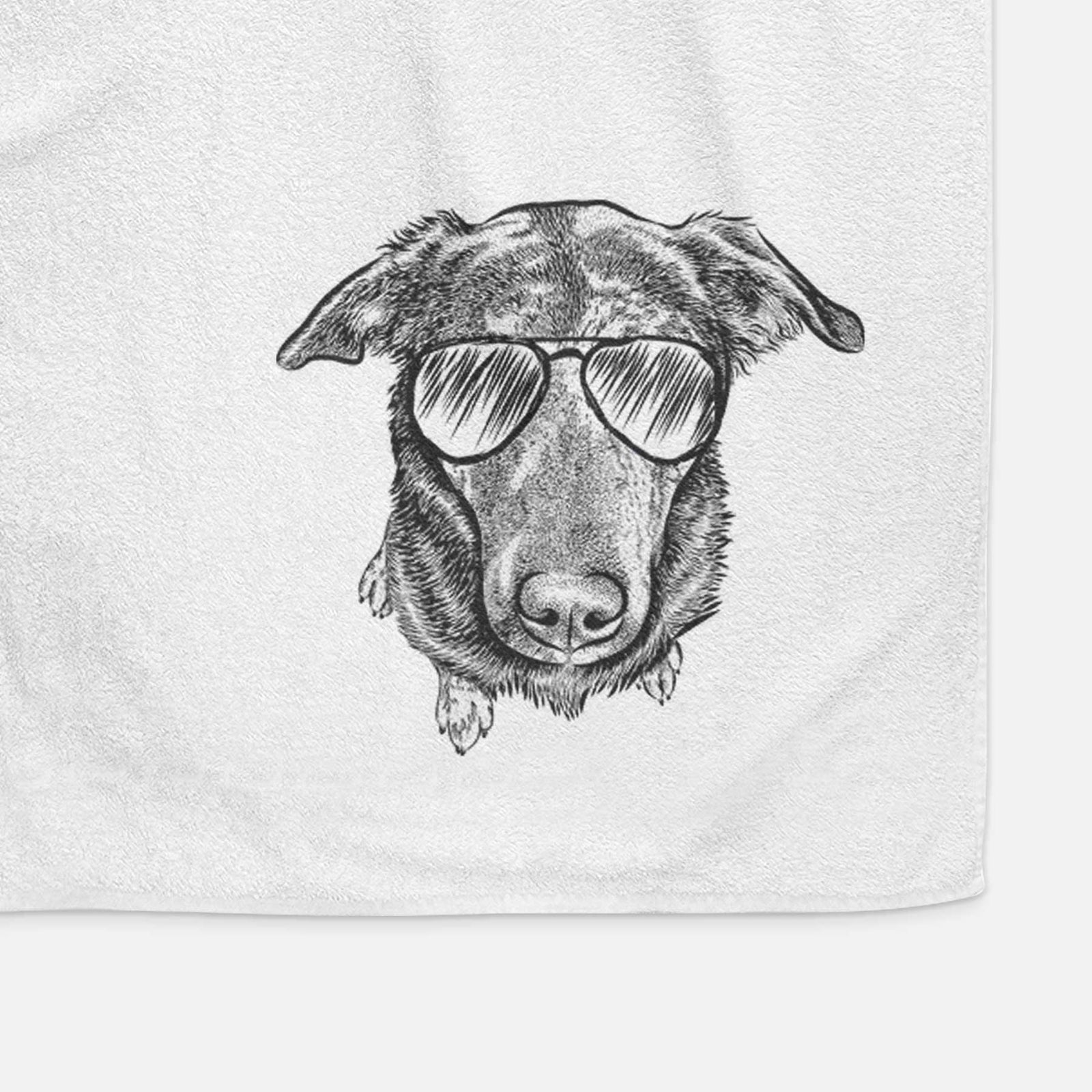 Echo the Pitbull Beagle Mix Decorative Hand Towel