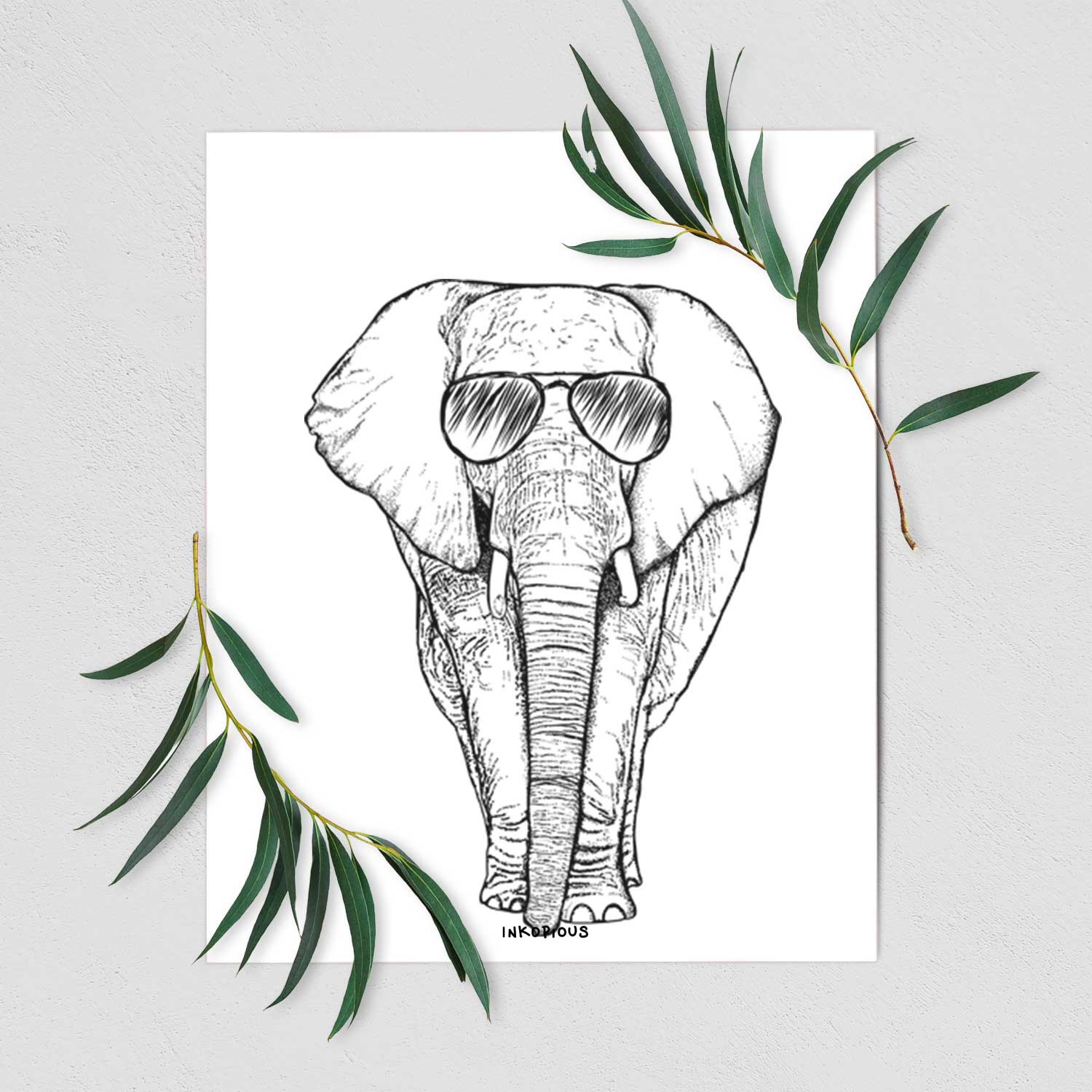 Ella the Elephant Art Print