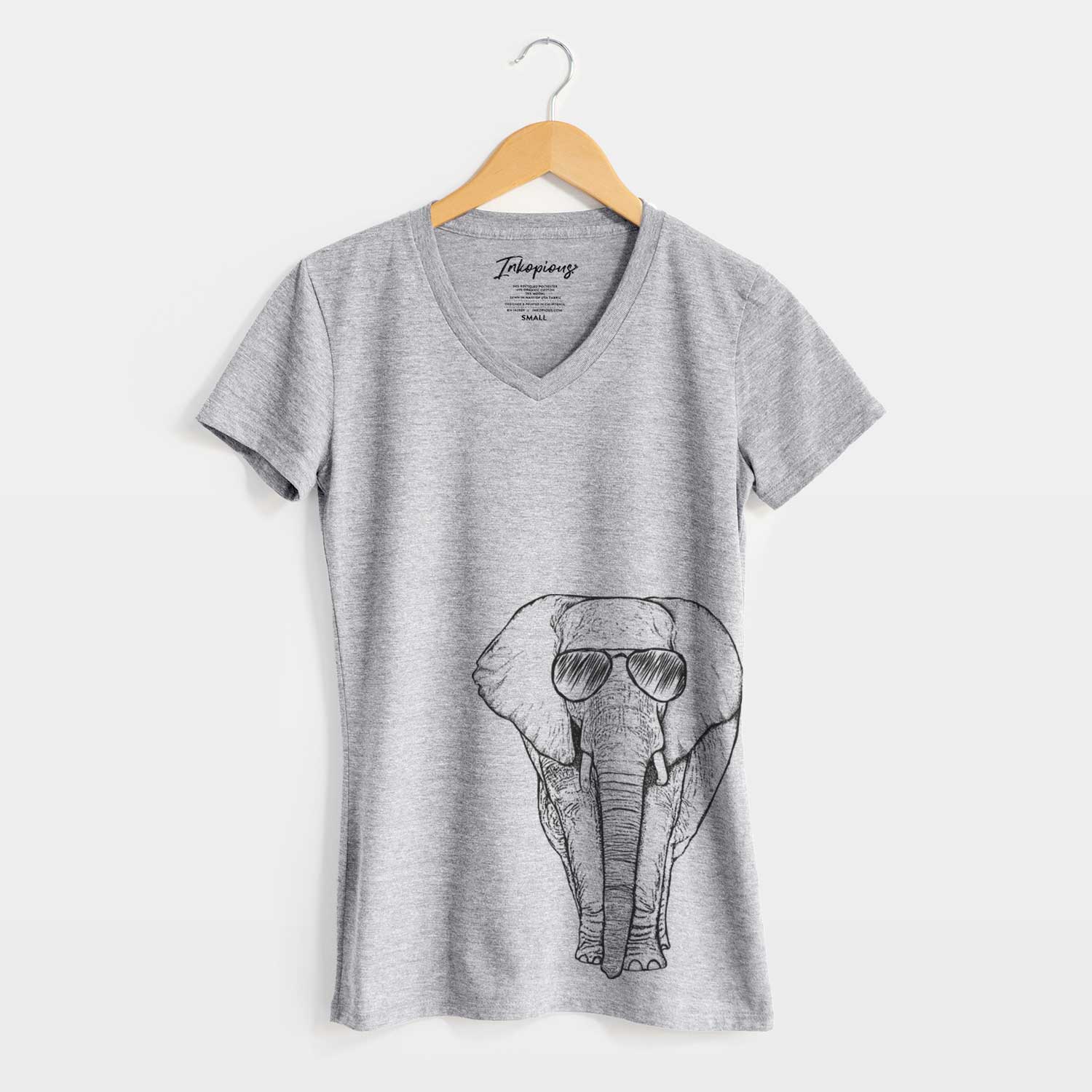 Aviator Ella the Elephant - Women's V-neck Shirt