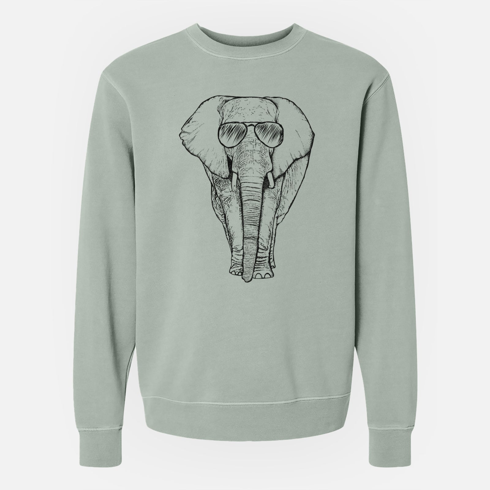 Aviator Ella the Elephant - Unisex Pigment Dyed Crew Sweatshirt