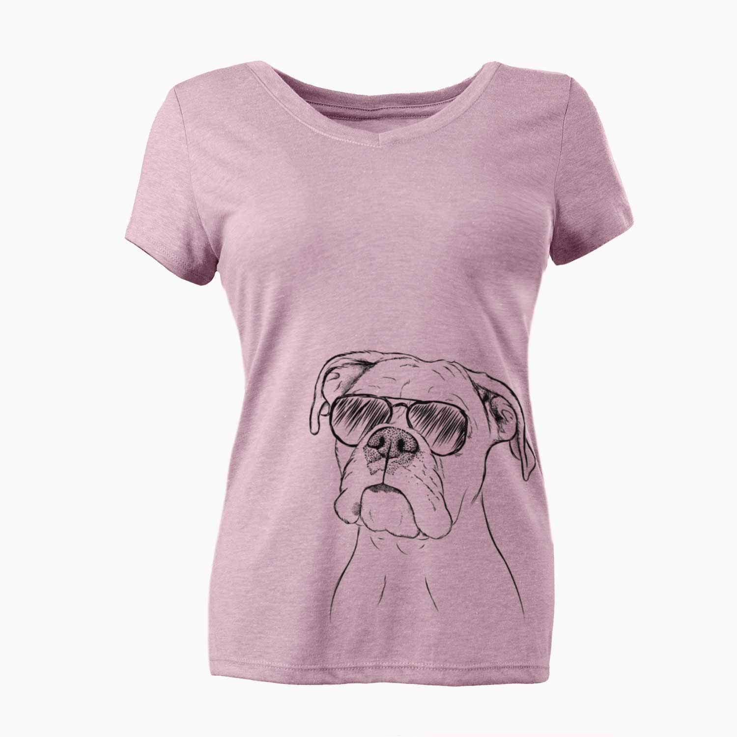 Aviator Ellie the Boxer - Women's V-neck Shirt